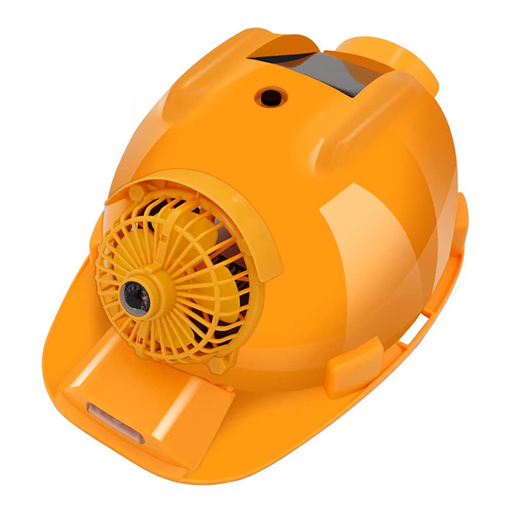WANGF Solar Safety Helmet with Dual Fans - 9000mAh Power Bank, Sunproof & Waterproof Design, Multi-Mode LED Lights - Ideal for Construction, Outdoor Work, and Cycling Safety Gear