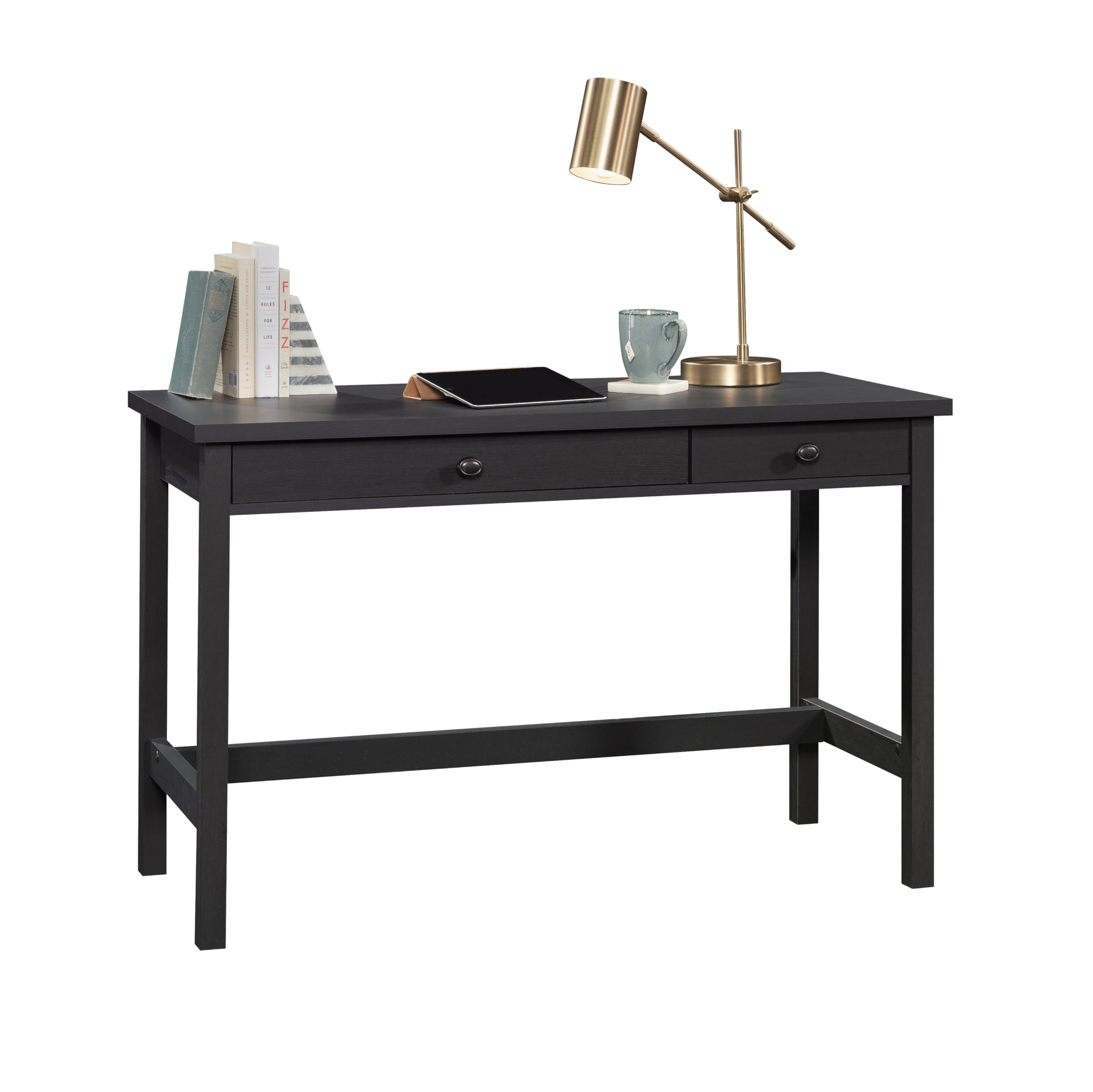 Sauder Raven Oak Finish Office Desk - Stylish and Functional Home Office Furniture for Work or Study