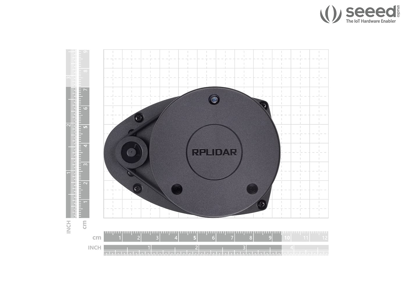 Seeed Studio RPLIDAR A1M8-R6 360° 2D Laser Scanner Kit - 8000Hz Sample Rate, 12m Range Radar Sensor for Robotics, Obstacle Avoidance & STEM Education | Perfect for Robot Navigation, Smart Home Mapping & Maker Projects