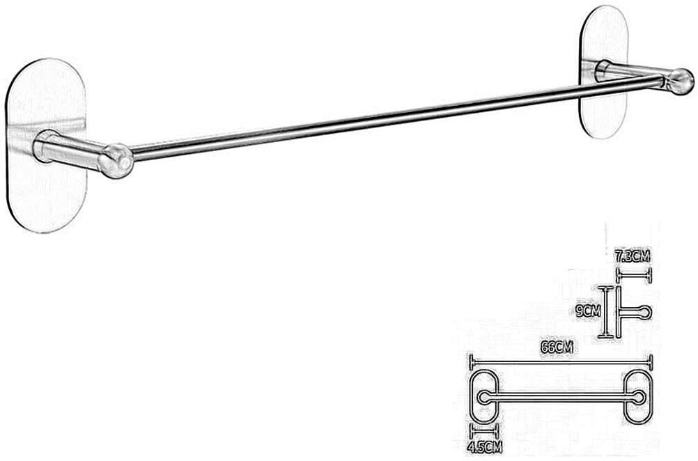 Stainless Steel Towel Bar - 304 Brushed Finish Wall Mounted Towel Rack for Bathroom & Kitchen | Durable Bath Towel Holder for Spa, Hotel & Home Decor