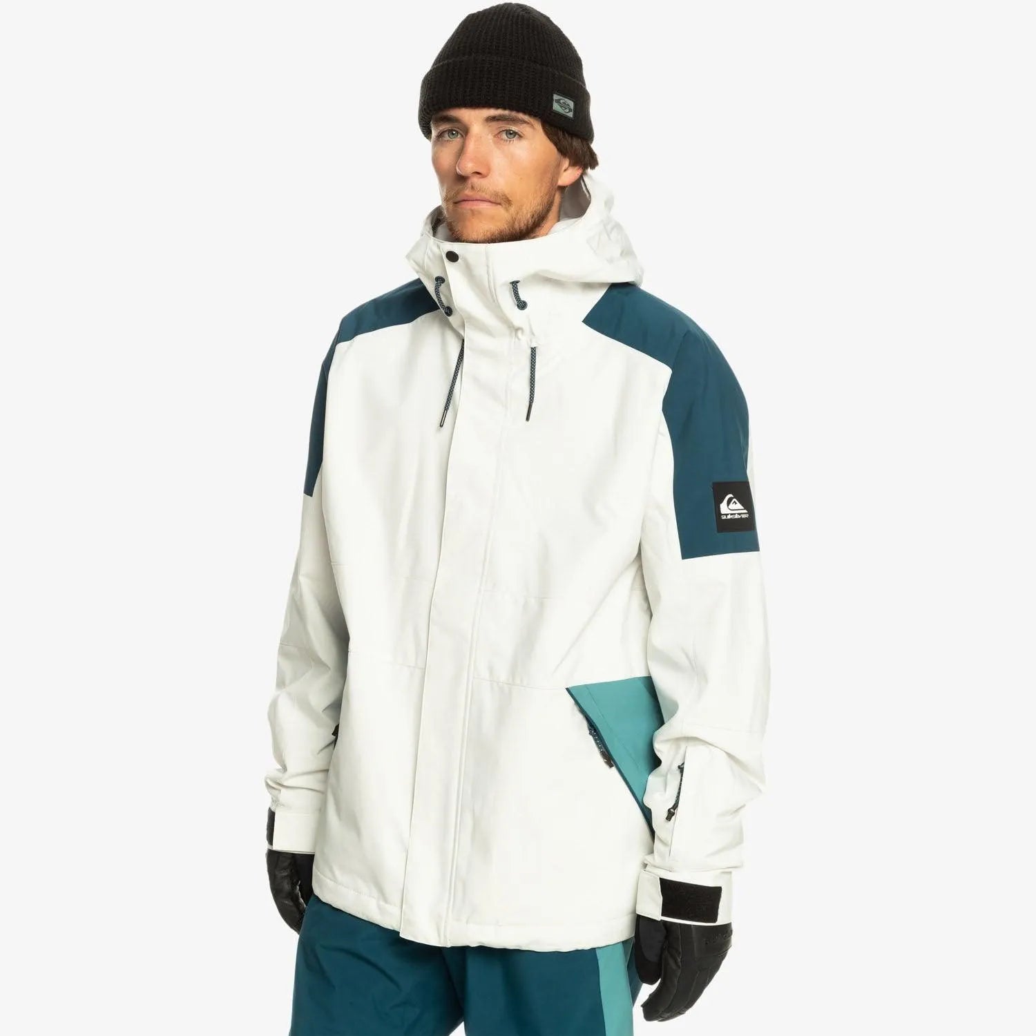 Quiksilver Snow Radicalo Blue & White Snowboard Jacket – Waterproof & Insulated for Winter Sports & Outdoor Adventures