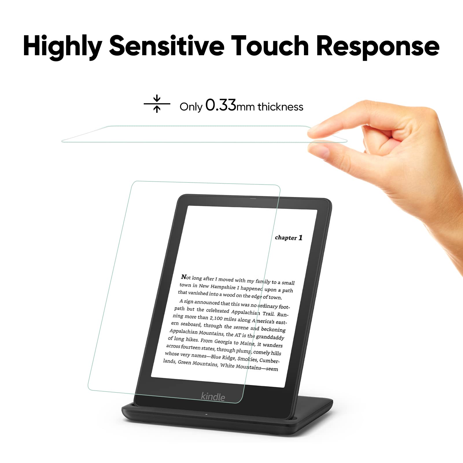 2 Pack Anti Blue Light Screen Protector for Kindle Paperwhite 11th Gen - Scratch Resistant for Reading Comfort