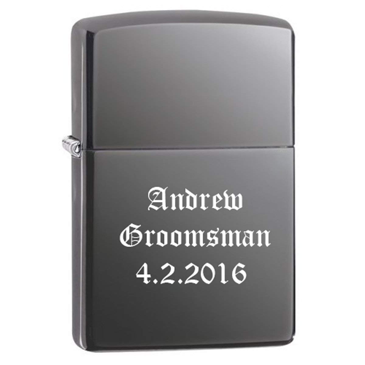 Custom Engraved Zippo Black Ice Lighter - Personalized Gift for Men & Women - Perfect for Camping, Gifting & Collecting