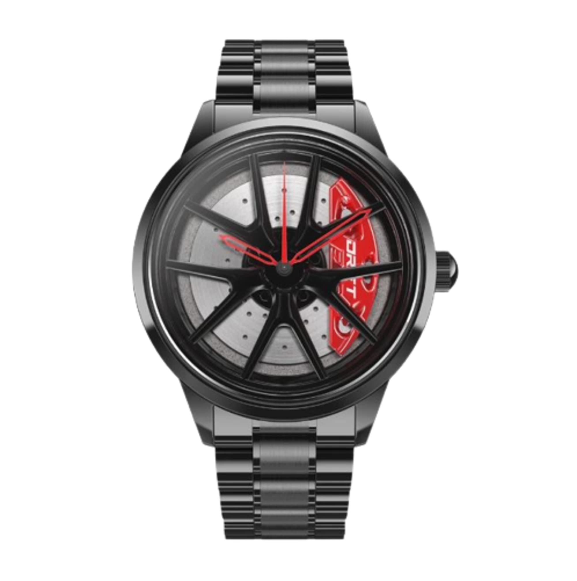 DriftElement Nitro Men's Sports Watch - M3 Inspired 3D Y-Spoke Rim Design, German Handmade Stainless Steel Quartz Watch with Mineral Glass | Perfect for Car Enthusiasts, Racing Fans & Luxury Gift Giving