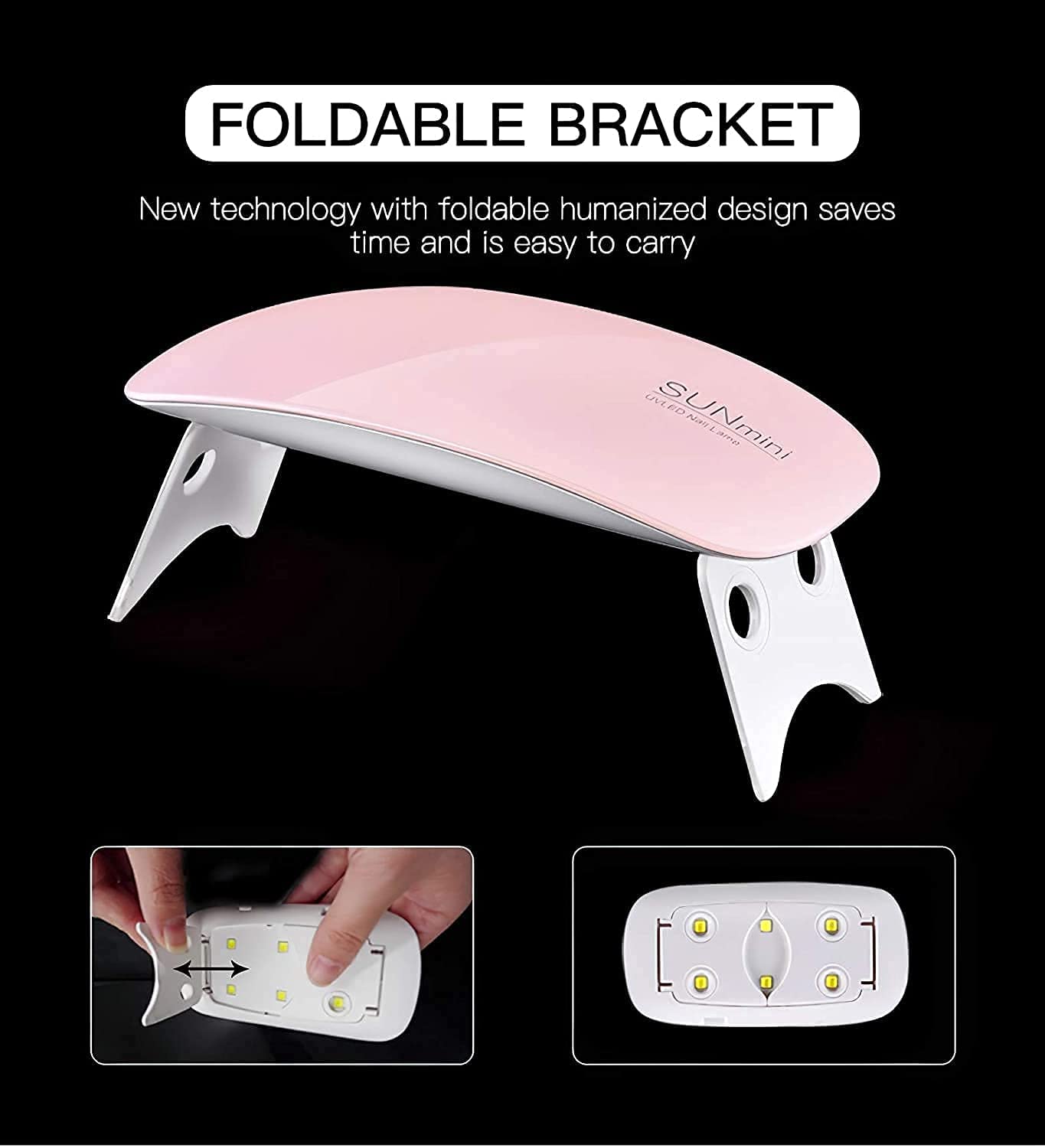 Professional SUN Mini2 6W LED UV Nail Lamp Dryer for Gel Polish - Fast Curing, Portable Design - Perfect for Home Manicures & Nail Salons