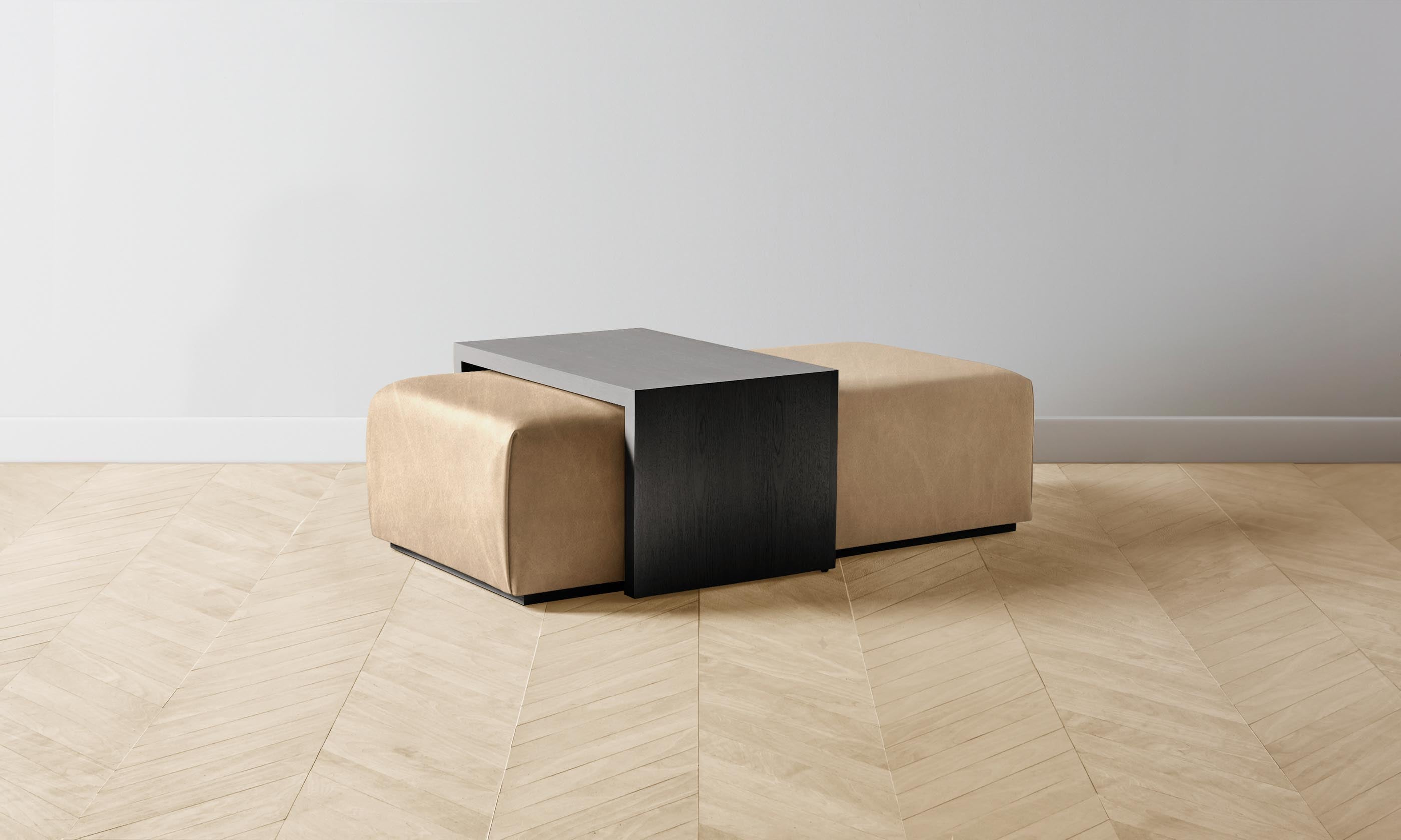Luxury Tuscan Leather Bowery Ottoman in Camel Brown - Perfect for Living Room, Bedroom & Home Office Decor