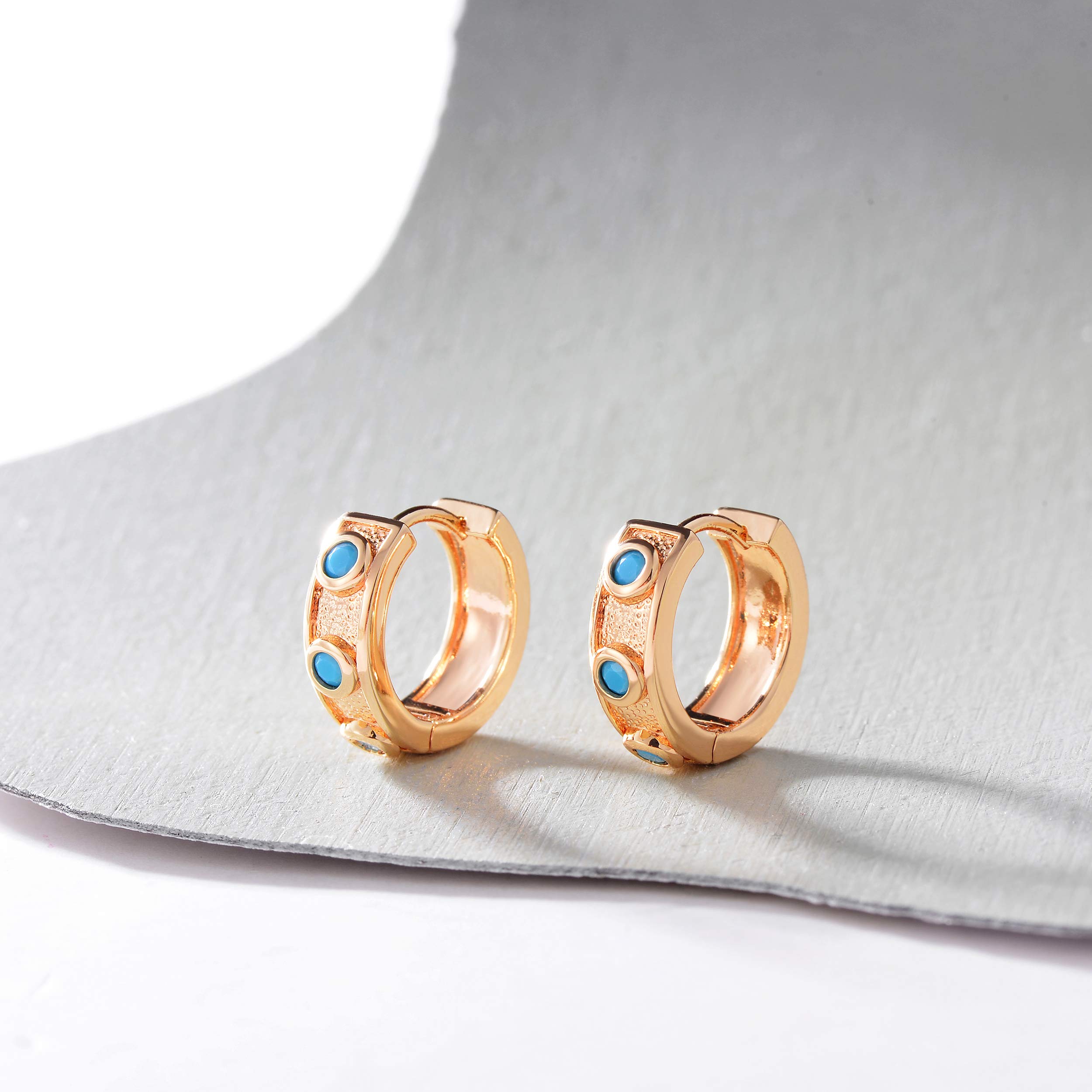VACRONA 14K Gold Plated Cubic Zirconia Huggie Hoop Earrings - Tiny Lightweight Small Hoops for Women, Perfect for Everyday Wear, Parties & Gifts
