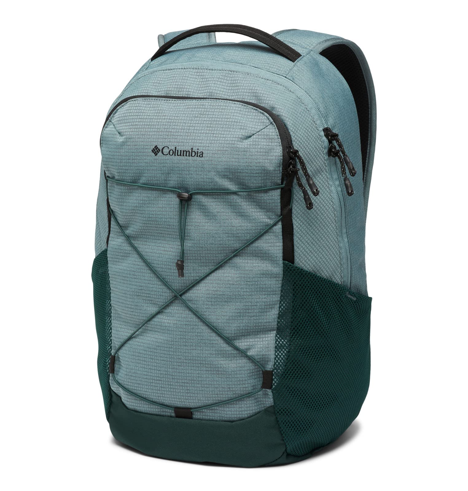 Columbia Unisex Atlas Explorer 25L Backpack - Lightweight Hiking Daypack for Men & Women, Durable Water-Resistant Travel Backpack with Laptop Sleeve (Metal/Spruce) - Perfect for Outdoor Adventures, Commuting & School
