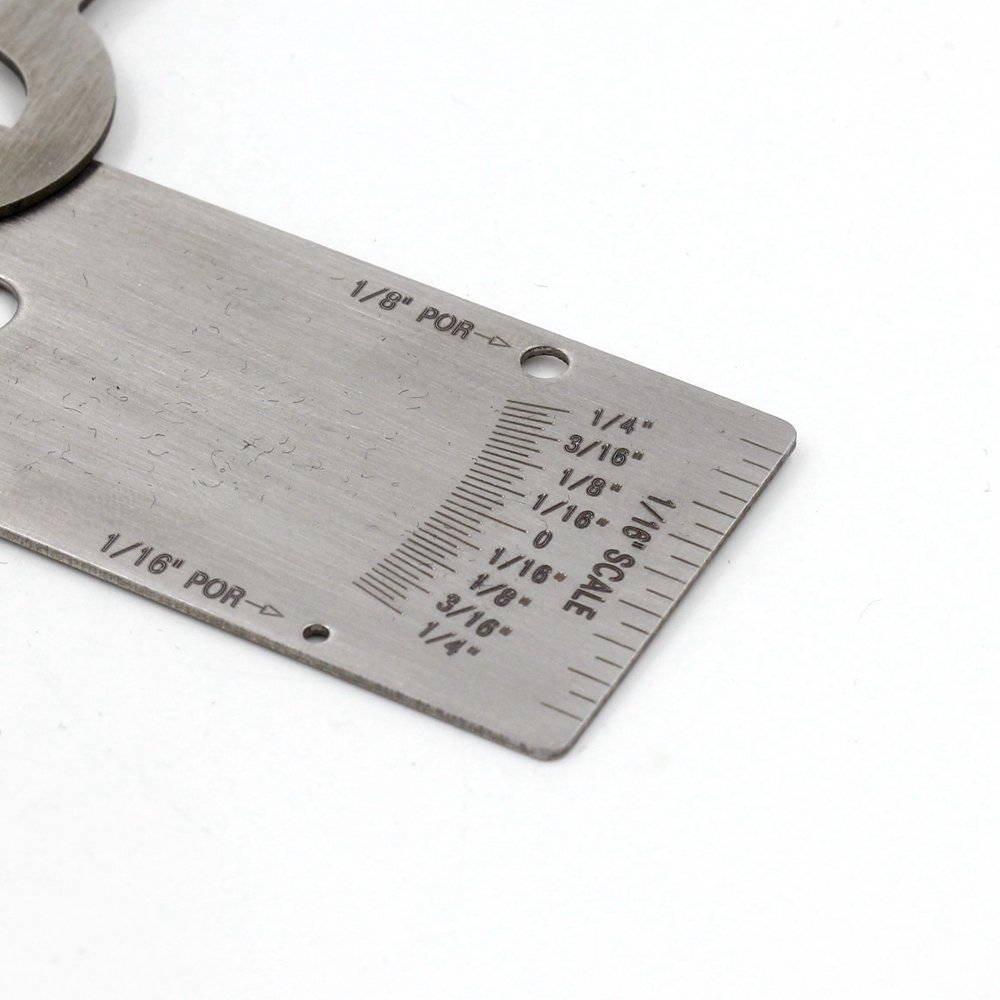 Weld V-Wac Gauge - Standard Welding Biting Edge Undercut Measurement Tool - Professional Welder Inspection Ruler for Pipe & Plate Welding Quality Control