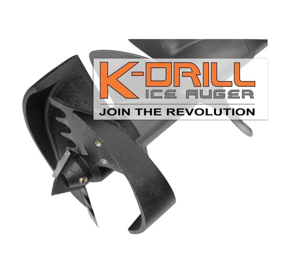 K-Drill 8.5 Inch Ice Auger (Auger Only) - High Performance Ice Fishing Drill Bit for Fast Hole Cutting - Perfect for Winter Fishing, Ice Shanty Setup, and Outdoor Adventures