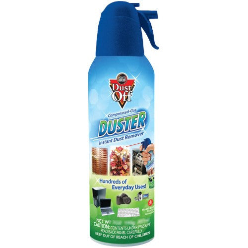 Dust Off 12 oz Compressed Air Can for Electronics Cleaning - Perfect for Keyboards, Computers, Cameras & Office Equipment Maintenance