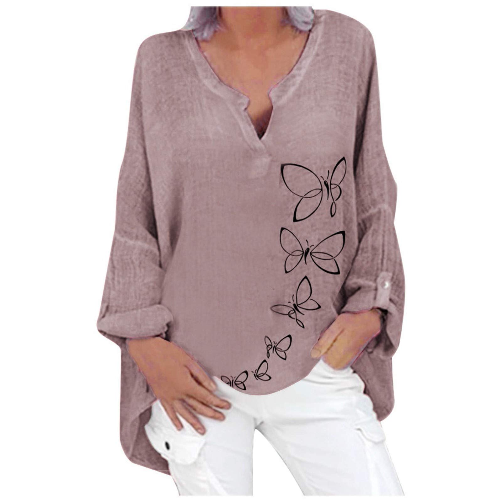 Floral Print Casual Tunic Tops for Women - Summer & Fall Crewneck Blouses, Workout Tank Tops - Perfect for Office, Yoga & Everyday Wear
