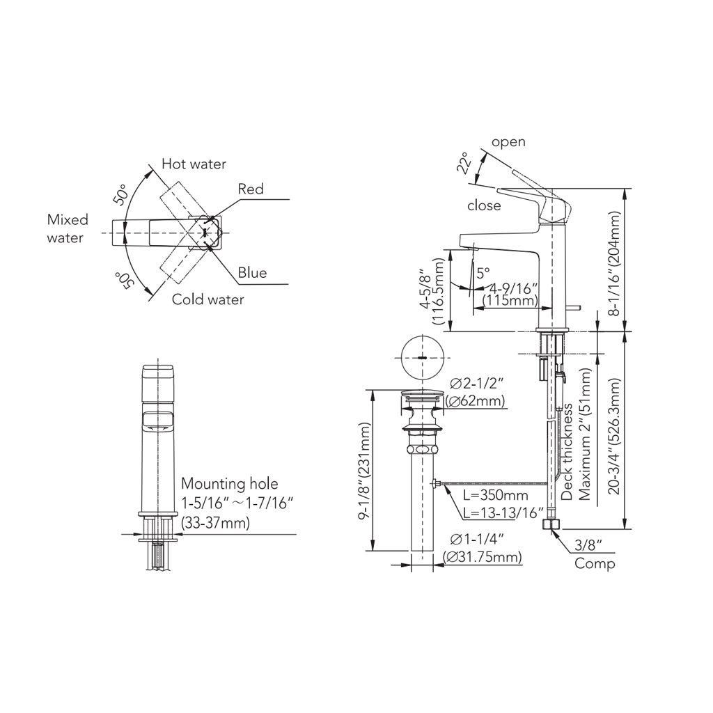 High-Quality Single Hole Bathroom Faucet - 9