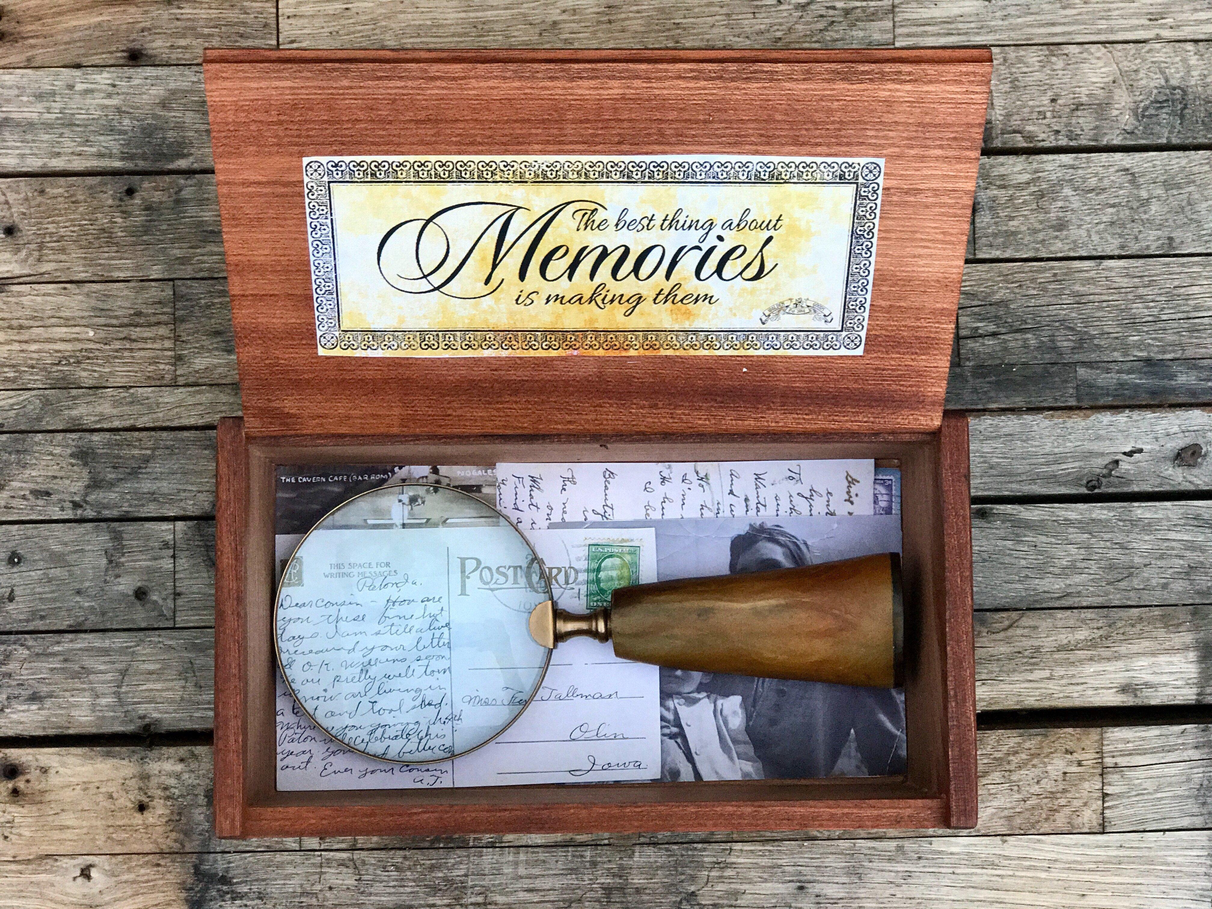 Personalized Wooden Memory Box for Keepsakes - Handcrafted Gift for Wedding, Anniversary & Baby Photos | Perfect for Home Decor & Sentimental Storage
