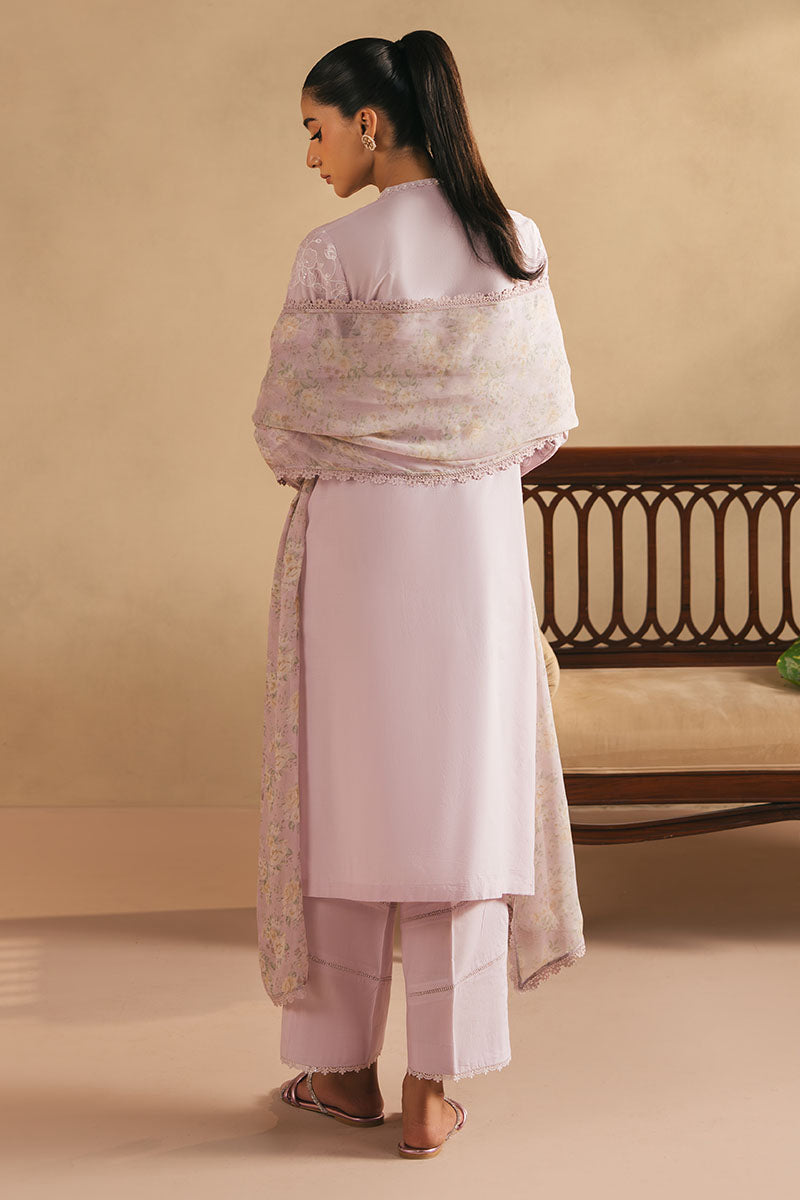 LAVENDER DREAM 3-Piece Embroidered Lawn Suit for Women | Floral Summer Outfit | Perfect for Weddings, Garden Parties & Casual Wear