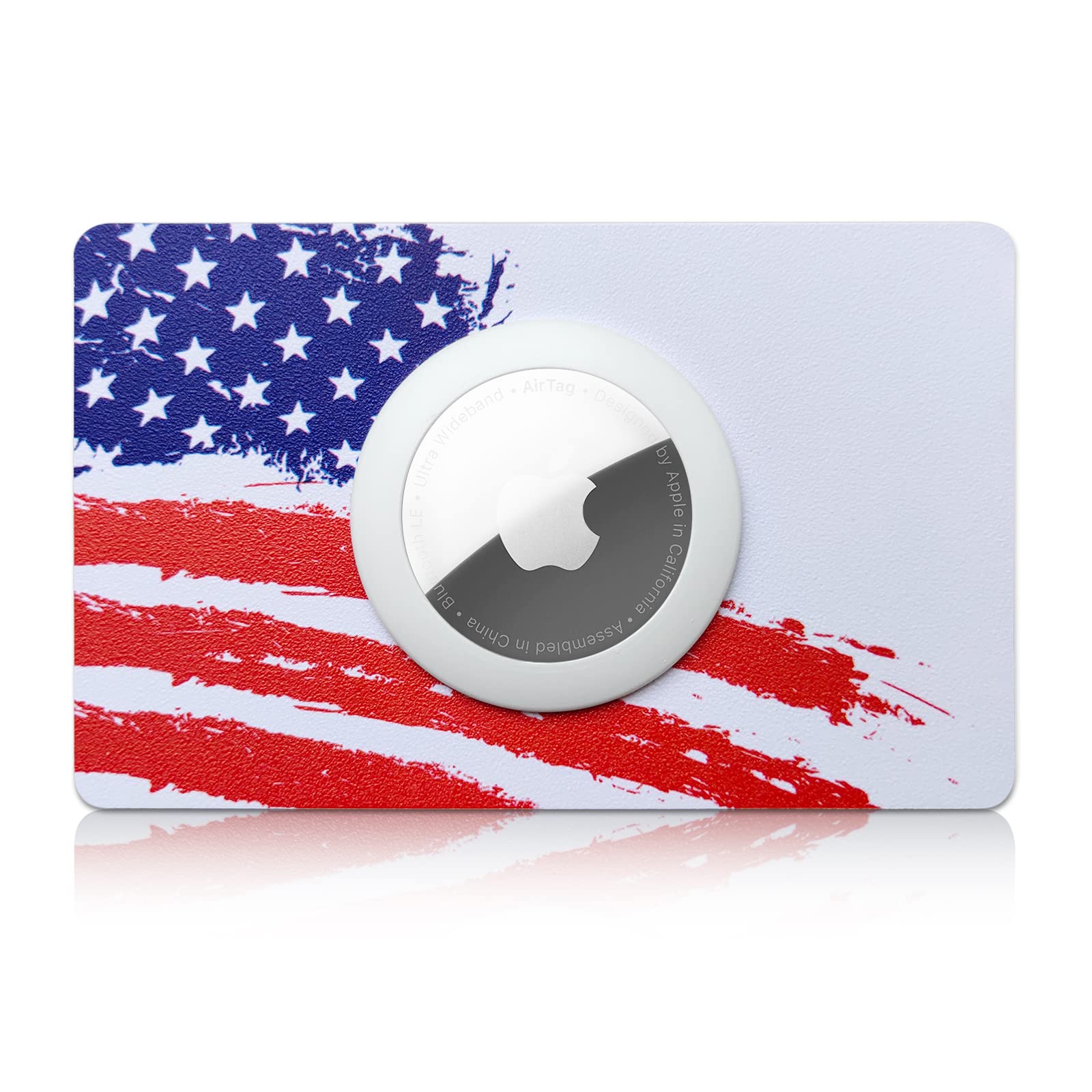 **BARCEED Flag Design AirTag Wallet Clip – Secure Wallet Holder for AirTag, RFID Blocking Card for Tote Bags & Backpacks – Perfect for Travel, Work & Daily Use**
