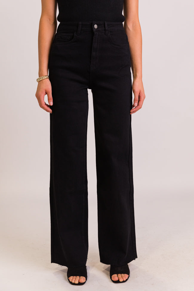 Kelsea Black Wash Wide Leg Tall Jeans for Women - High Waisted Stretch Denim Pants | Perfect for Casual Outfits, Date Nights & Office Wear