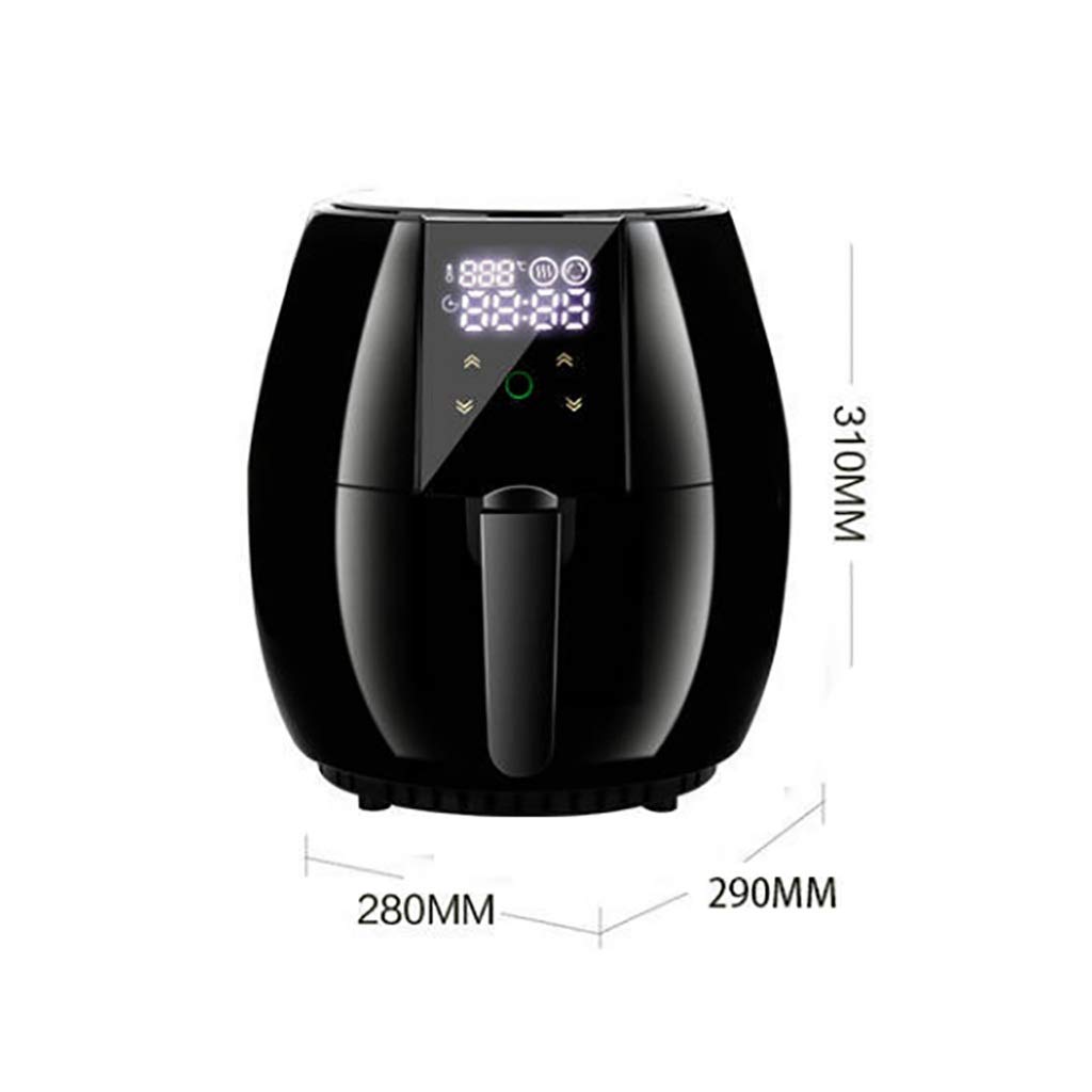 **4.5L Large Air Fryer with Rapid Air Technology - 1200W Oil-Free Electric Hot Air Fryer Oven, Adjustable Temperature & Timer, Low Fat Healthy Cooking - Perfect for Frying, Baking, Roasting & Reheating (Red)**