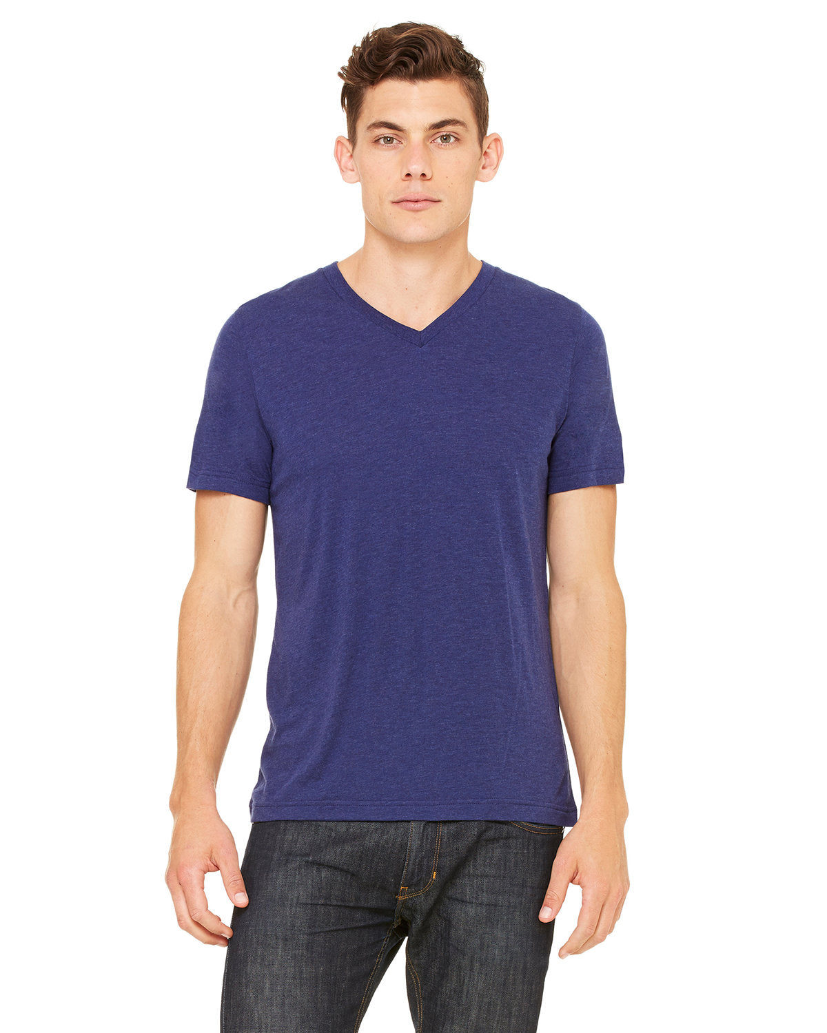 Bella + Canvas 3415C Unisex Triblend V-Neck T-Shirt - Soft Comfortable Tee for Men & Women - Perfect for Casual Wear, Gym, and Everyday Outfits