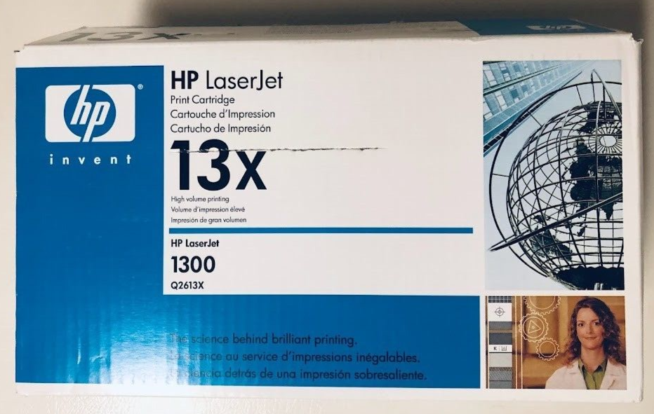 Genuine HP 13X Q2613X Toner Cartridge - Compatible with HP LaserJet 1300 Printer - High Yield Replacement Ink for Office & Home Printing Needs