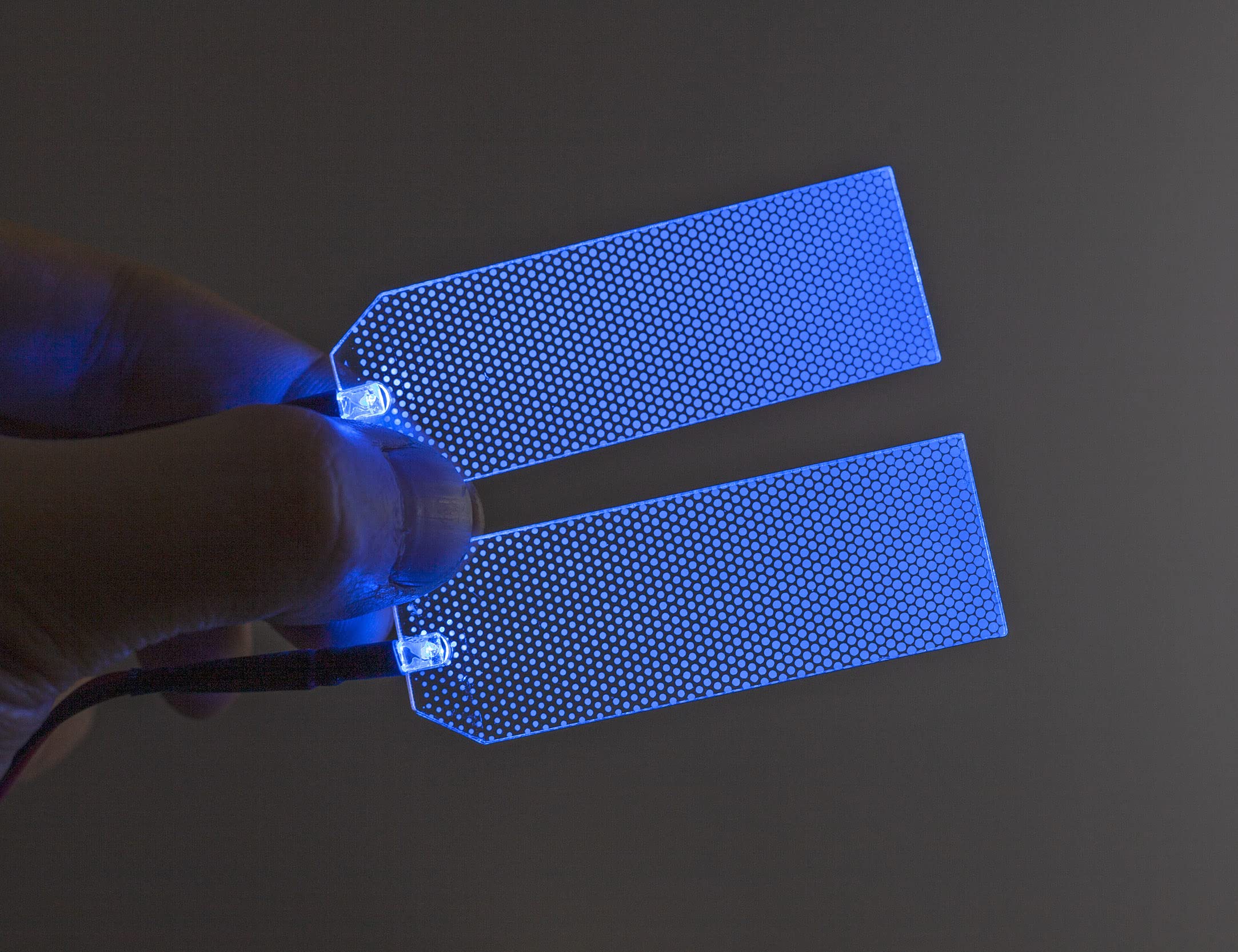 RGB LED Helmet Light Kit - DIY Acrylic Cosplay Lighting for Superhero Costumes | Perfect Gift for Men & Kids | Blue Light Effects for Halloween, Comic Con & Cosplay Events
