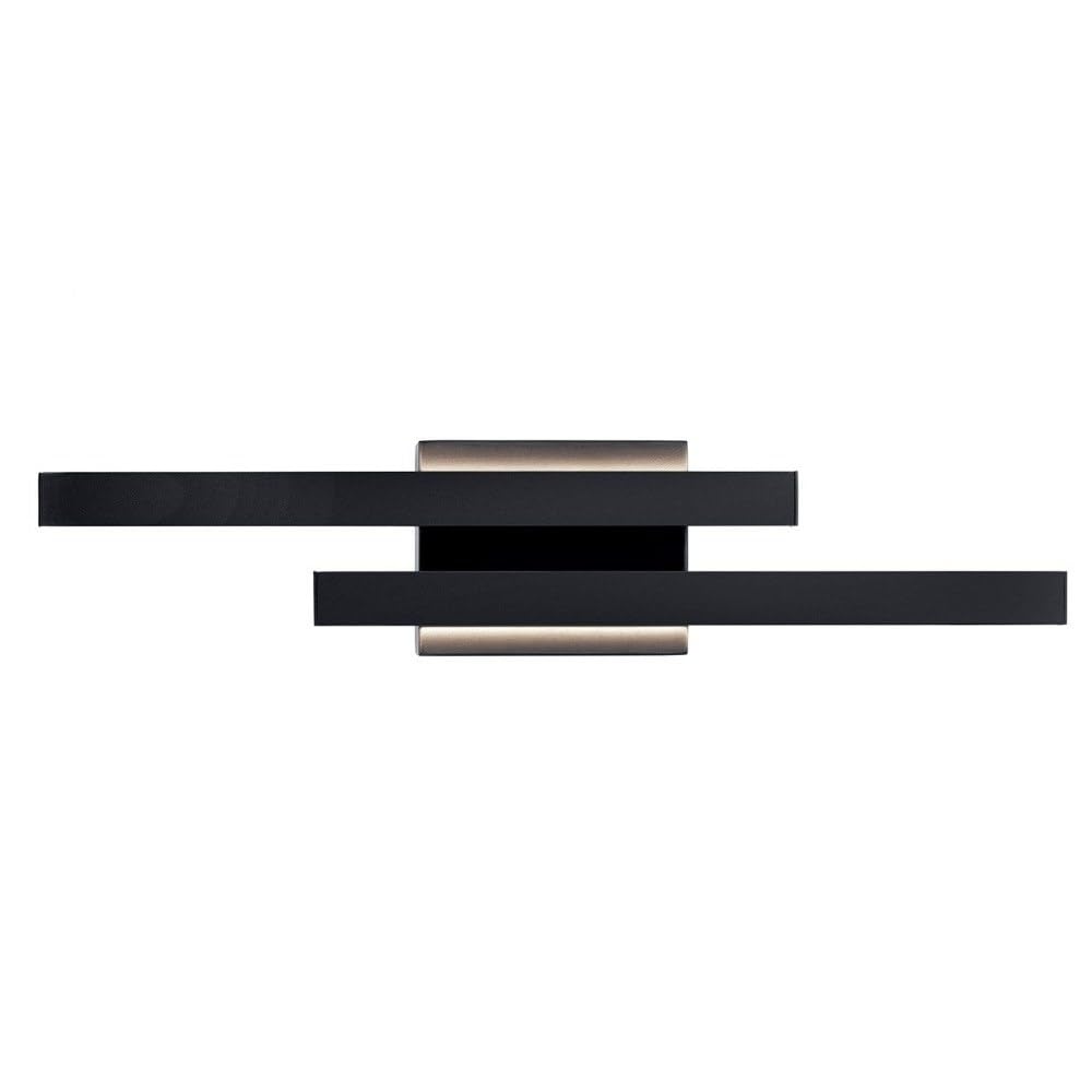 Elan 83703 Idris 2-Light LED Wall Sconce - 17W Brushed Nickel Finish - Modern Indoor/Outdoor Lighting for Hallway, Bedroom & Patio