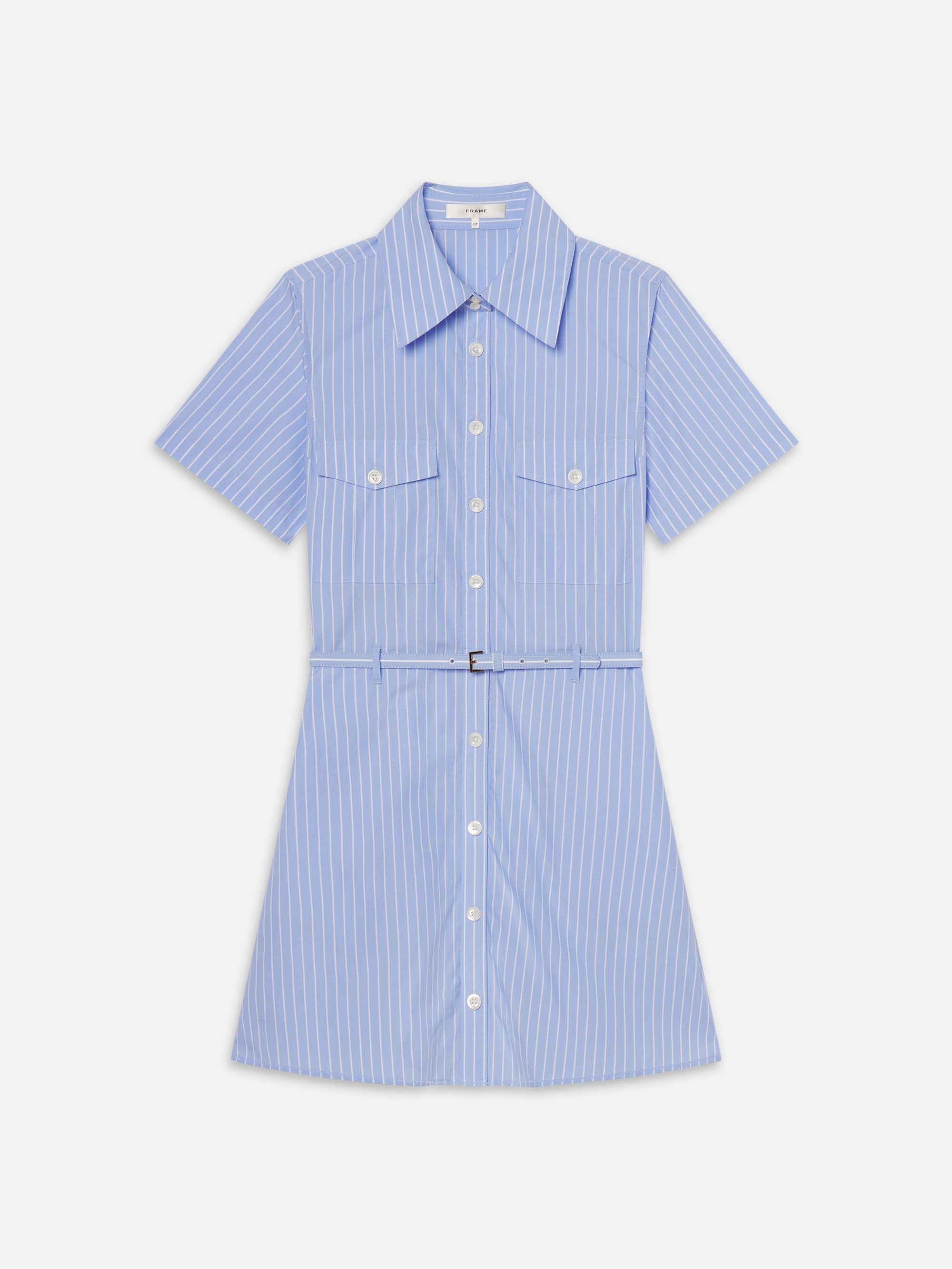 Stylish Striped Safari Dress in Oxford Blue & Multi Colors - Perfect for Casual Outings, Travel & Summer Adventures