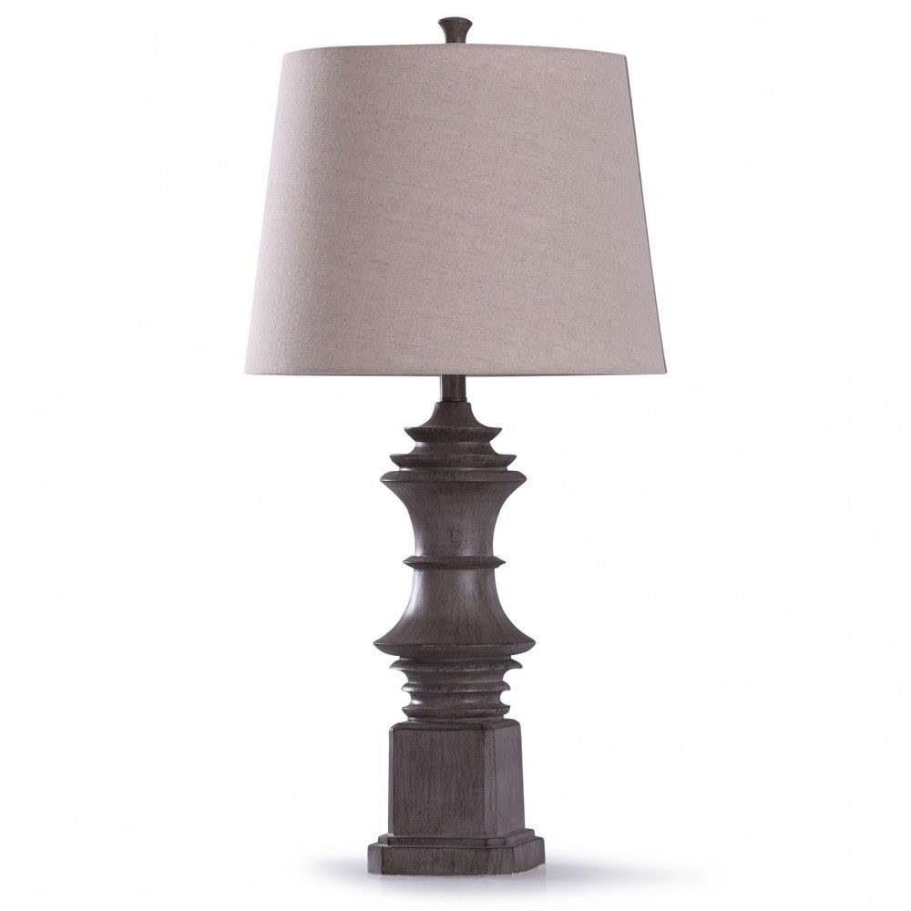 Stylecraft Finn - Modern One Light Baluster Table Lamp with Tapered Drum Shade for Living Room, Bedroom & Office Decor