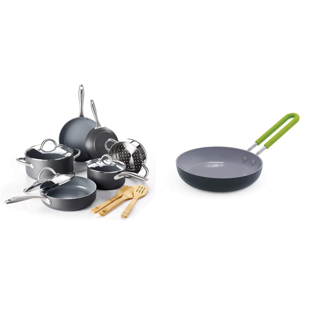 GreenPan Lima 12-Piece Healthy Ceramic Nonstick Cookware Set & Mini 5