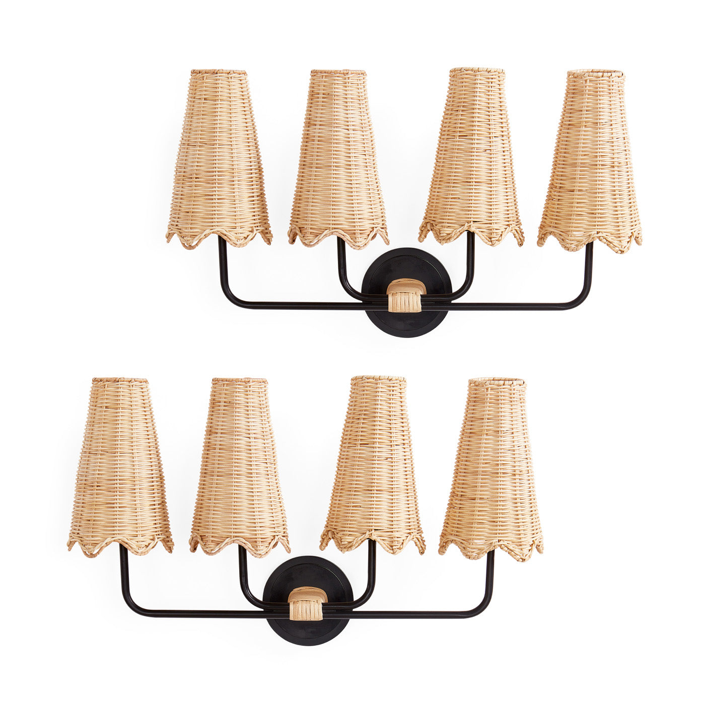 Wellington Four Arm Sconce Bundle - Vintage Wall Lighting Fixture Set for Living Room, Bedroom & Hallway - Perfect for Home Decor and Ambient Lighting