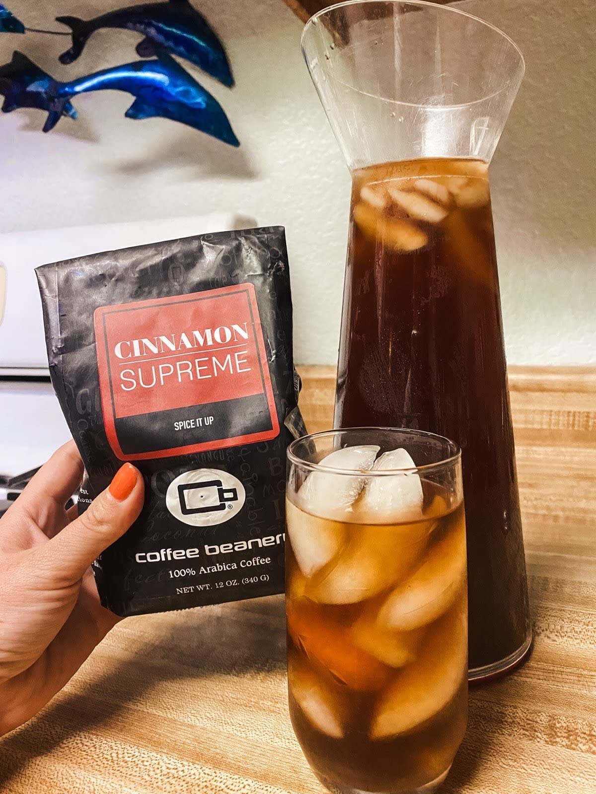 Premium Cinnamon Supreme Flavored Arabica Coffee - Medium Roast, 12oz Bag, Finely Ground for Perfect Brewing | Ideal for Morning Boost, Office Break & Cozy Evenings