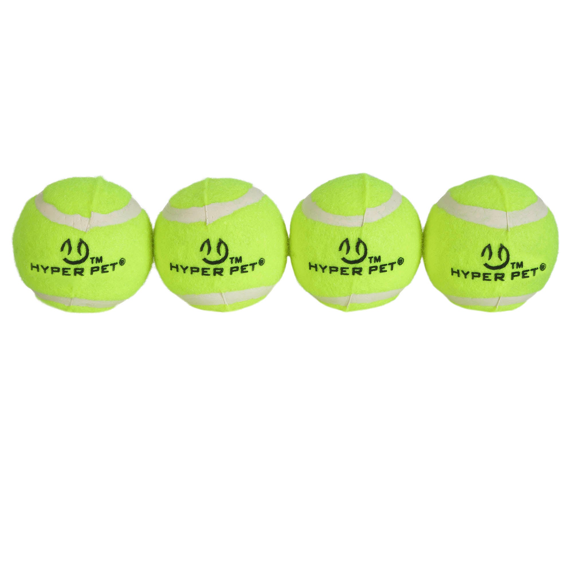 Hyper Pet Tennis Balls 4 Pack - Durable Dog Toys for Fetch, Training & Outdoor Play - Perfect for Large & Small Dogs, Parks & Backyard Fun