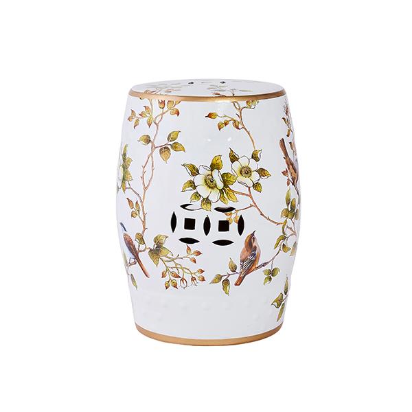Birds & Branches Garden Stool - Outdoor Decorative Seating for Patio, Lawn, and Garden Decor - Perfect for Relaxing in Your Backyard or as a Unique Home Accent