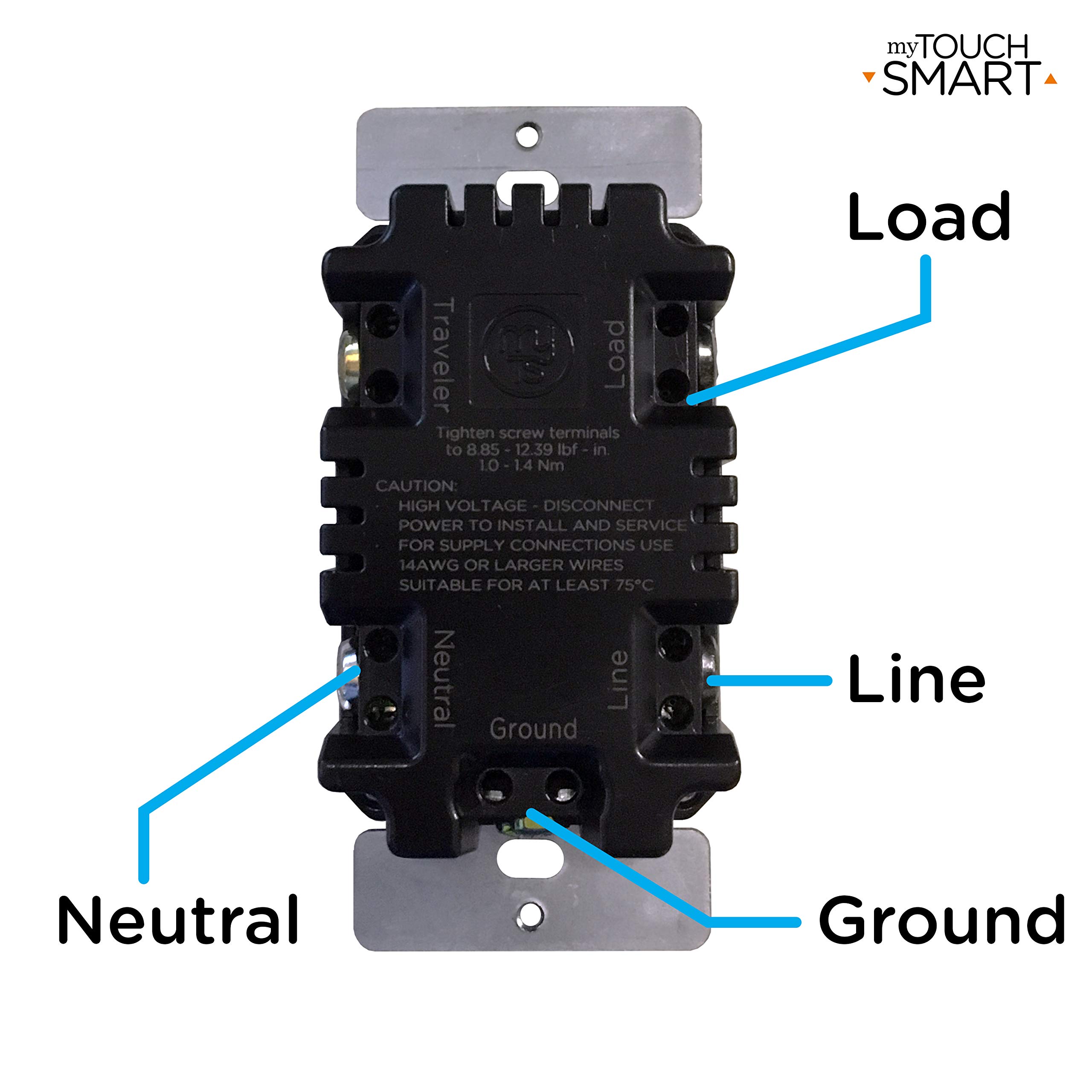 myTouchSmart 33861 LE In-Wall Digital Timer with Push Button Switch - Backlit LED Display, 8 Custom On/Off Settings, Countdown & Daily/Weekly Modes - Perfect for Home Automation, Lighting Control & Energy Saving