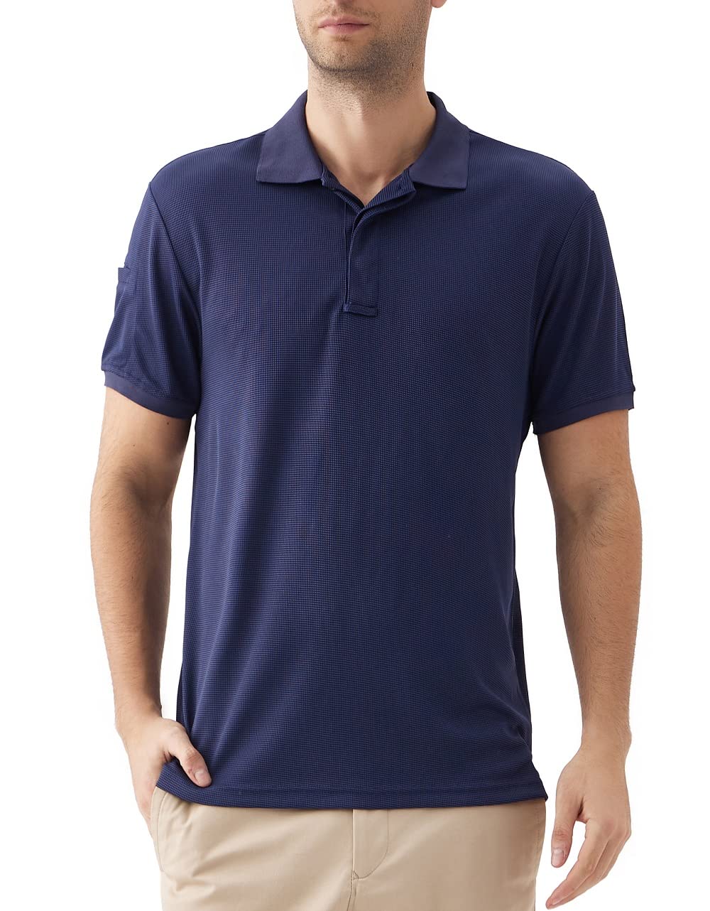 Facitisu Men's Performance Polo Shirts - Moisture Wicking Active Short Sleeve Shirt for Workout, Golf & Casual Wear | Breathable & Quick Dry for Sports & Outdoor Activities