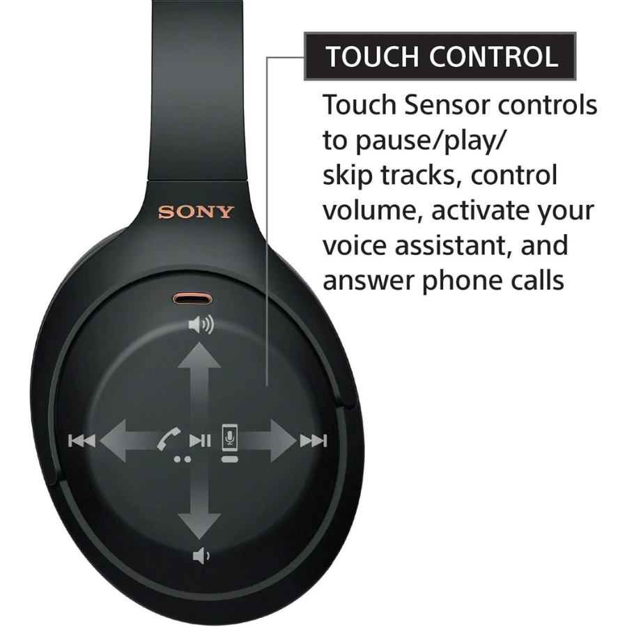 Sony WH-1000XM4 Wireless Noise Cancelling Over-Ear Headphones with Mic - Premium Bluetooth Headset for Travel, Work & Music Lovers (New Model)