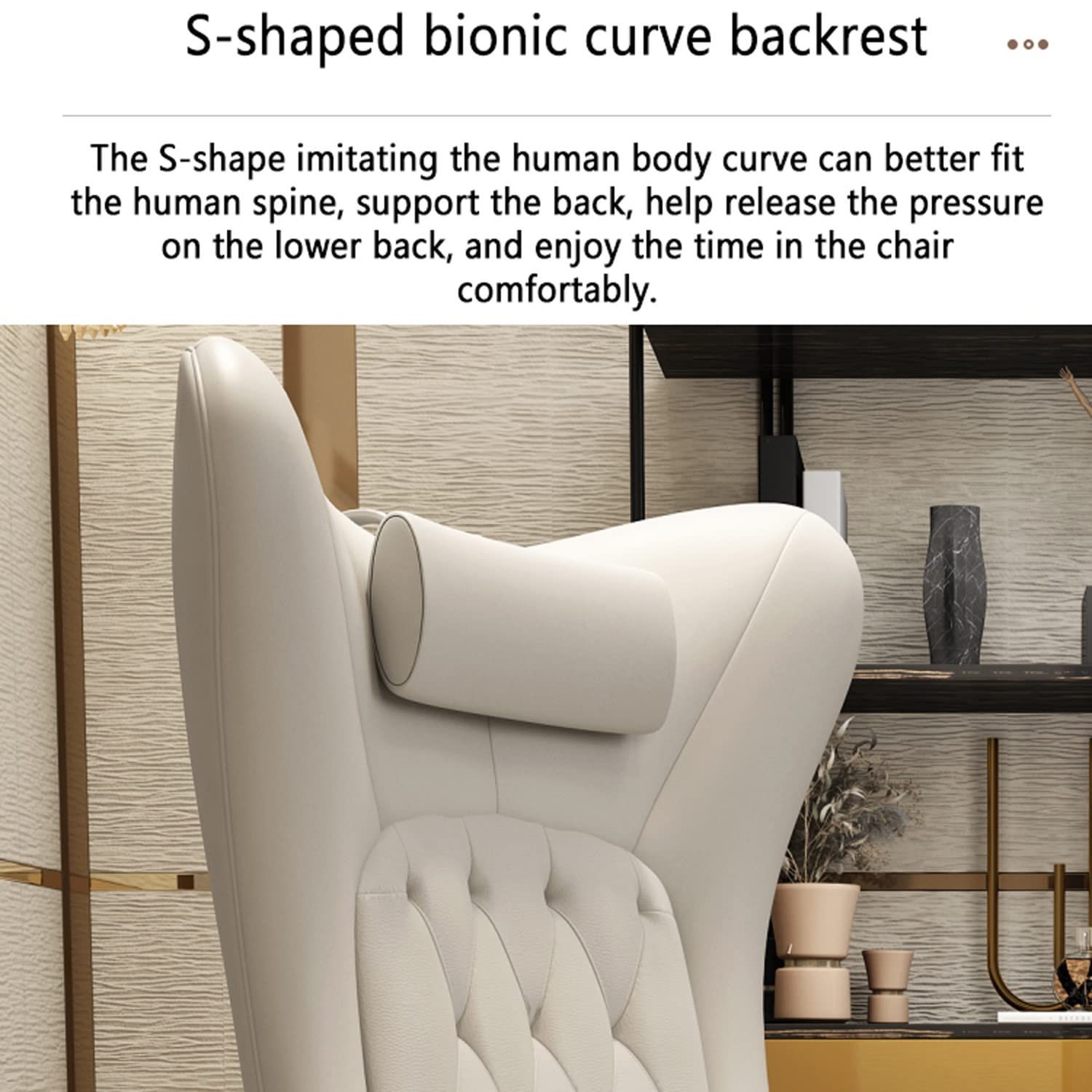 Premium Ergonomic Office Chair - Adjustable Height Executive Chair with Lumbar Support for Home & Office - High Back Swivel Computer Desk Chair for Long Hours Sitting Comfort