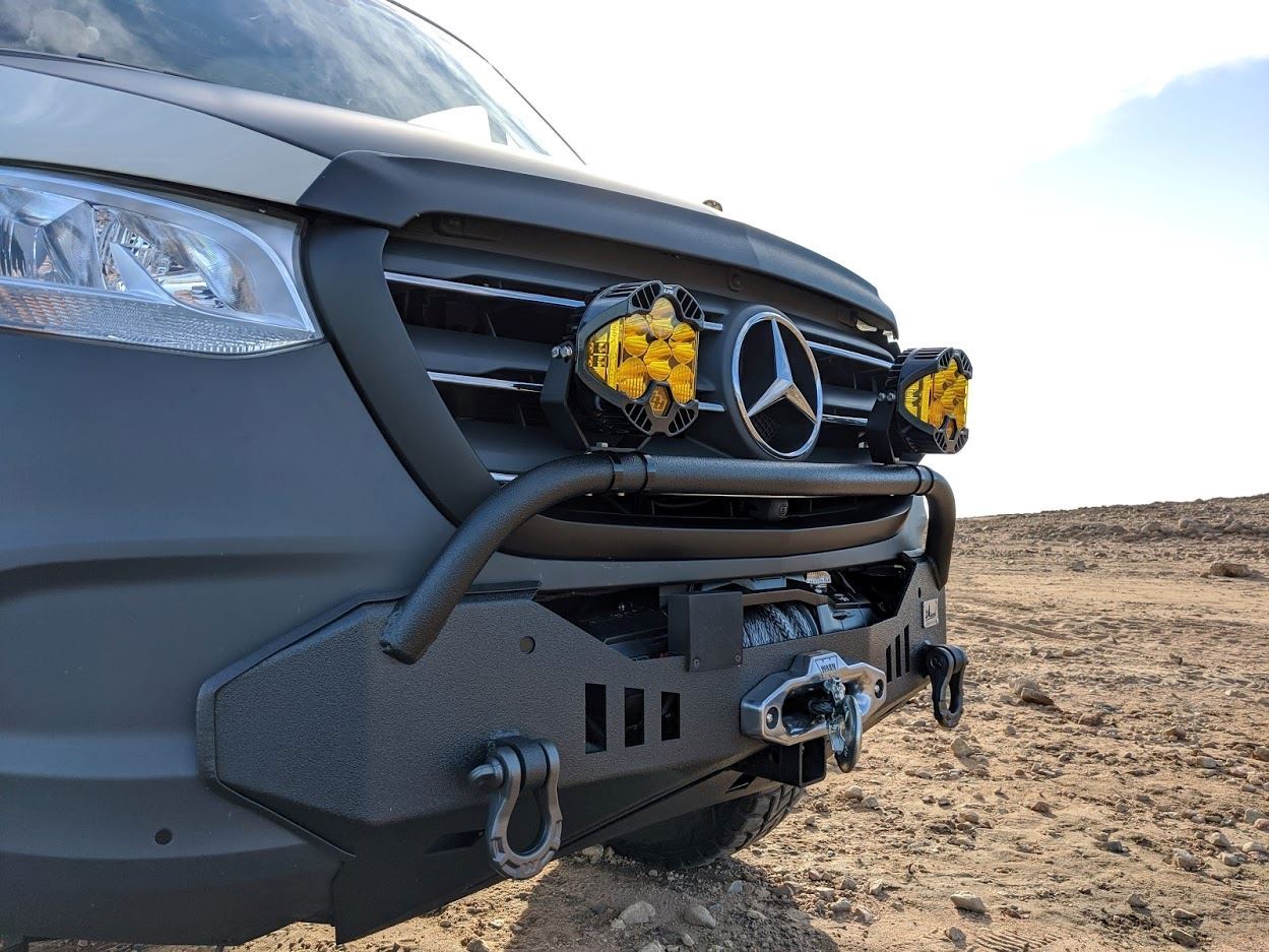 CAtuned Off-Road Front Bumper for 2019-2023 Mercedes Sprinter Van | Heavy-Duty Steel Construction | Perfect for Off-Roading & Overlanding Adventures