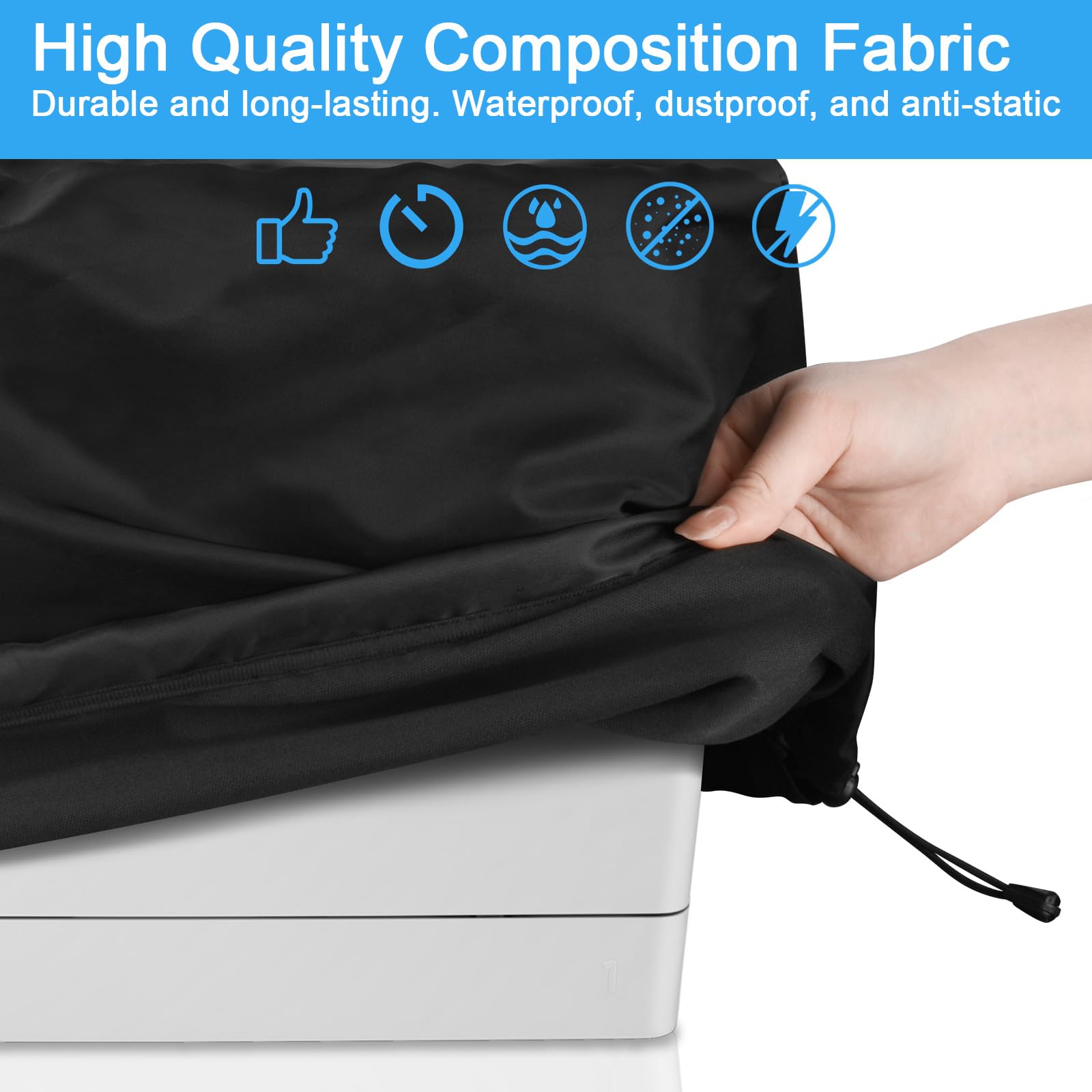 Dust Cover for HP LaserJet Pro M283fdw & MFP 3101fdw 3301fdw, Brother MFCL2710DW DCP-L2640DW Printers - 16.6 x 16.6 x 13.3 Inch Protective Sleeve | Perfect for Home & Office Printer Protection