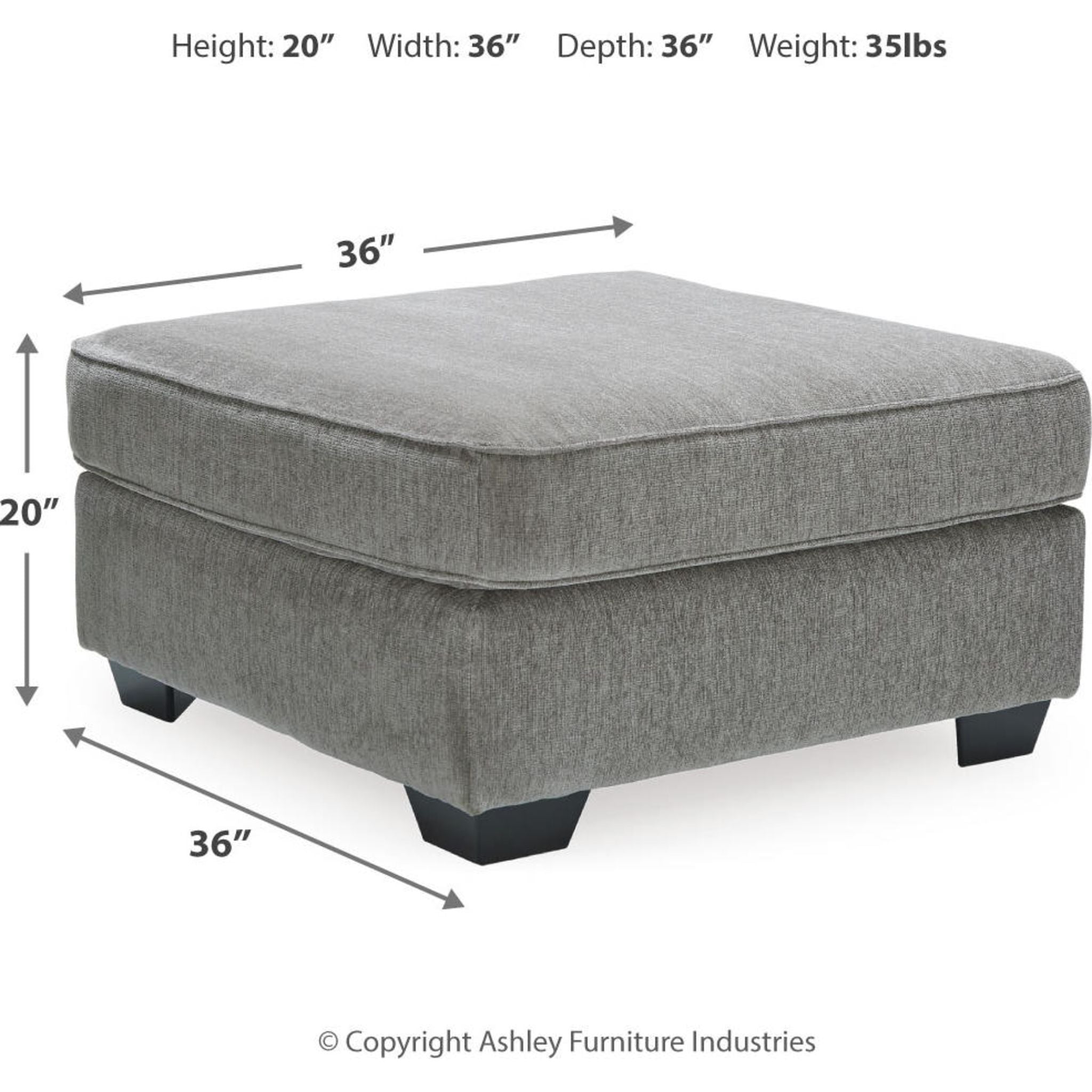 Altari Oversized Accent Ottoman - Large Round Storage Footrest Pouf with Removable Cover, Perfect for Living Room, Bedroom & Home Decor