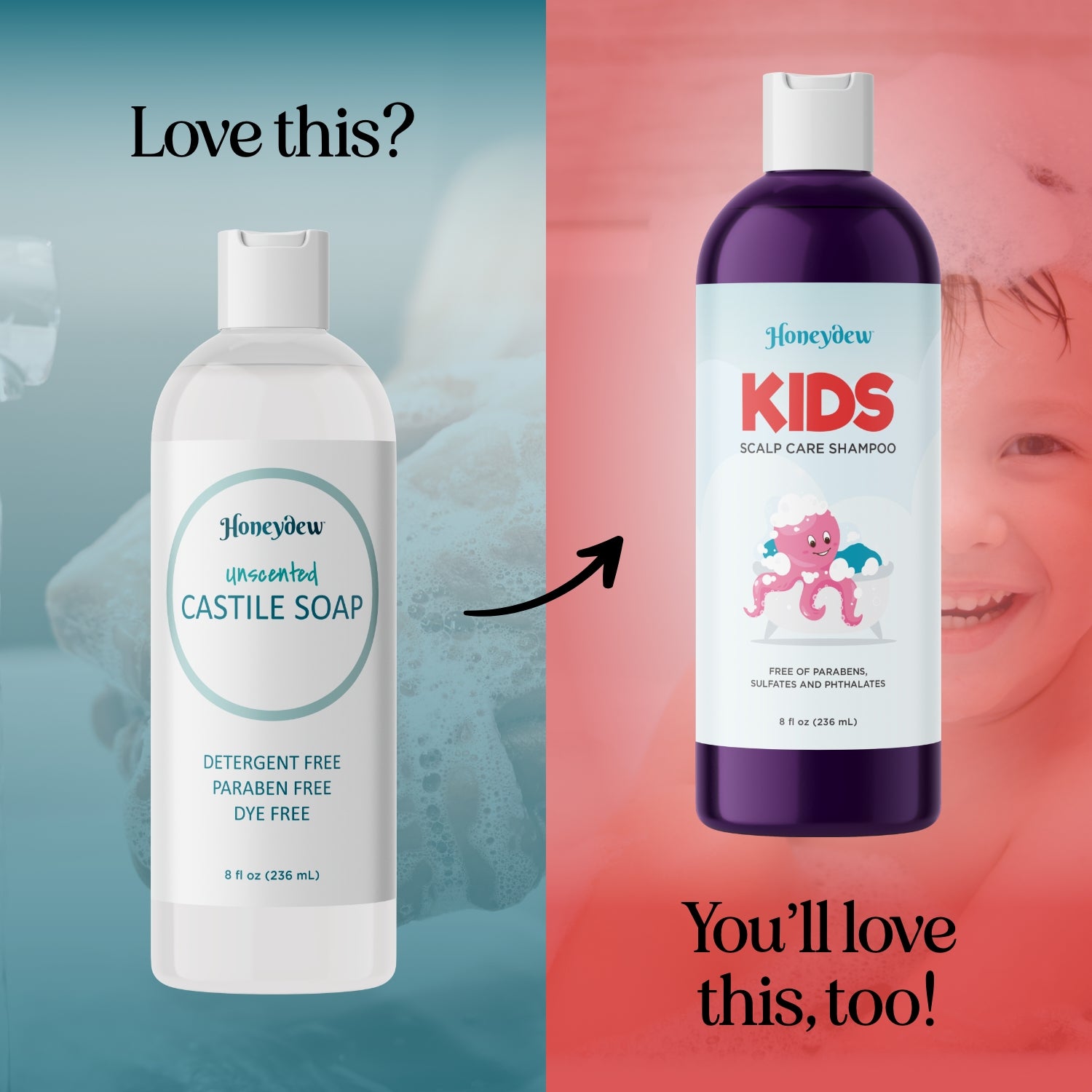 Organic Unscented Castile Soap - Pure Vegan Liquid Soap for Baby, Face & Body - Gentle Plant-Based Cleanser for Sensitive Skin | Perfect for Home, Travel & Eco-Friendly Bathroom