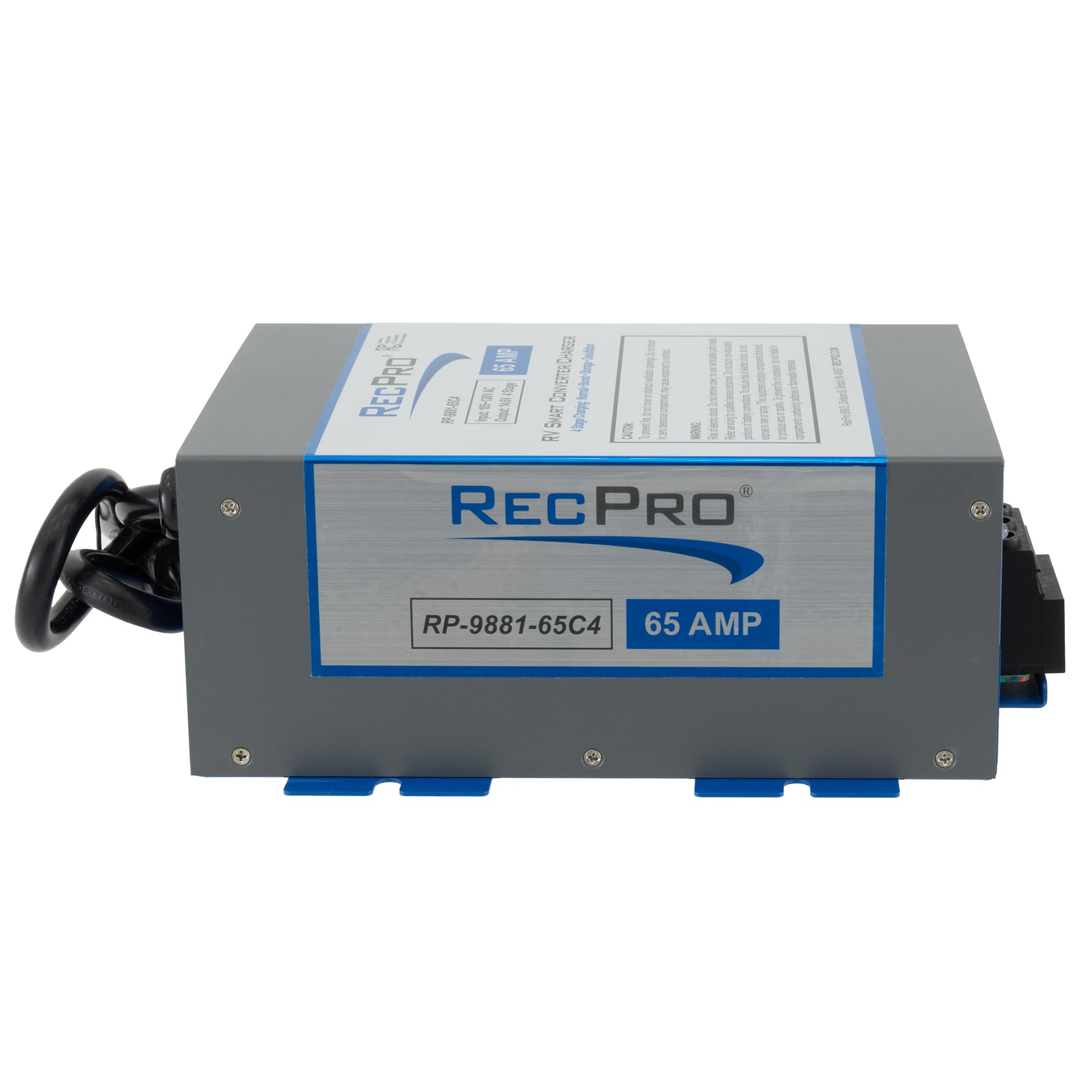 RecPro RV Converter 65 Amp - 4 Stage Smart RV Power Converter & Battery Charger | 120VAC to 12VDC Converter | 13V-16.5V Operating Range | Perfect for RV, Camper & Travel Trailer Power Systems
