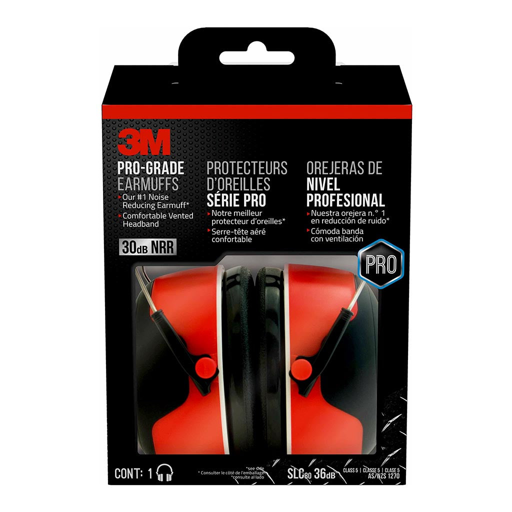 3M Pro Grade Safety Earmuffs (90565-4DC-PS) - Noise Reduction Hearing Protection for Shooting, Construction & Industrial Use