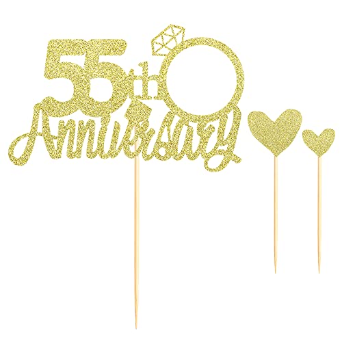55th Anniversary Cake Topper
