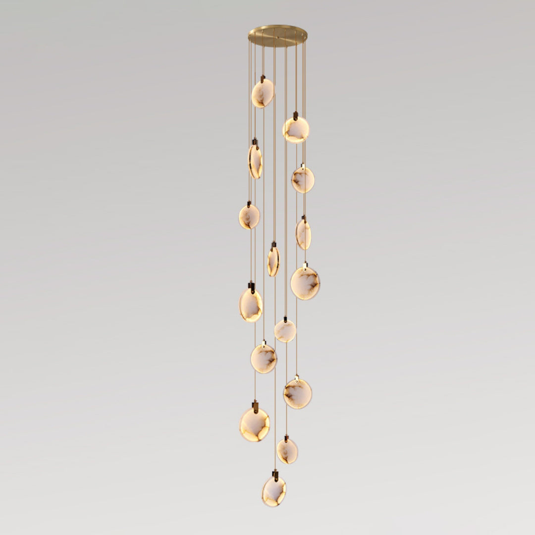Harvest Alabaster Pendant Lamp - Modern Farmhouse Ceiling Light Fixture for Kitchen, Dining Room & Bedroom Lighting