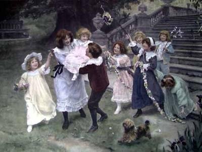 Arthur J. Elsley Baby's Birthday Hand-Colored Art Print - Vintage Nursery Decor, Baby Shower Gift & Children's Room Wall Art