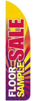 Feather Flag Banner for Sidewalk Advertising - Durable Outdoor Sample Sale Sign (Flag Only) - Perfect for Retail Stores, Car Dealerships & Outdoor Events
