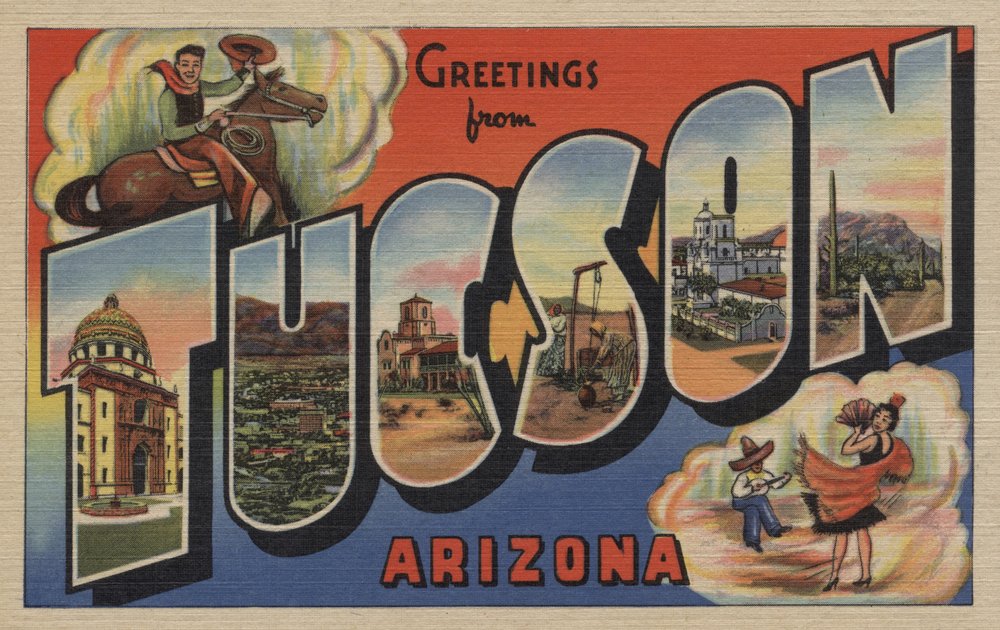 Vintage Halftone 6495 Arizona Landscape Art Print - Signed 24x36 Wall Decor Poster | Southwestern Home & Office Decor