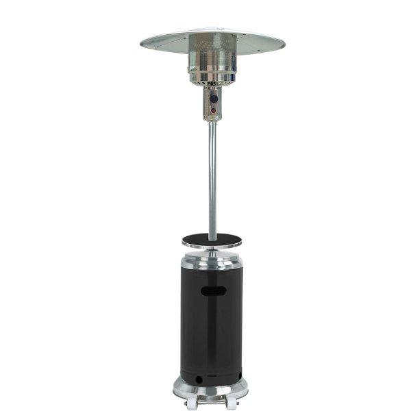 Dual-Tone Outdoor Patio Heater with Table - Freestanding Propane Heater for Backyard, Deck & Garden - Perfect for Cold Weather Entertaining & Al Fresco Dining
