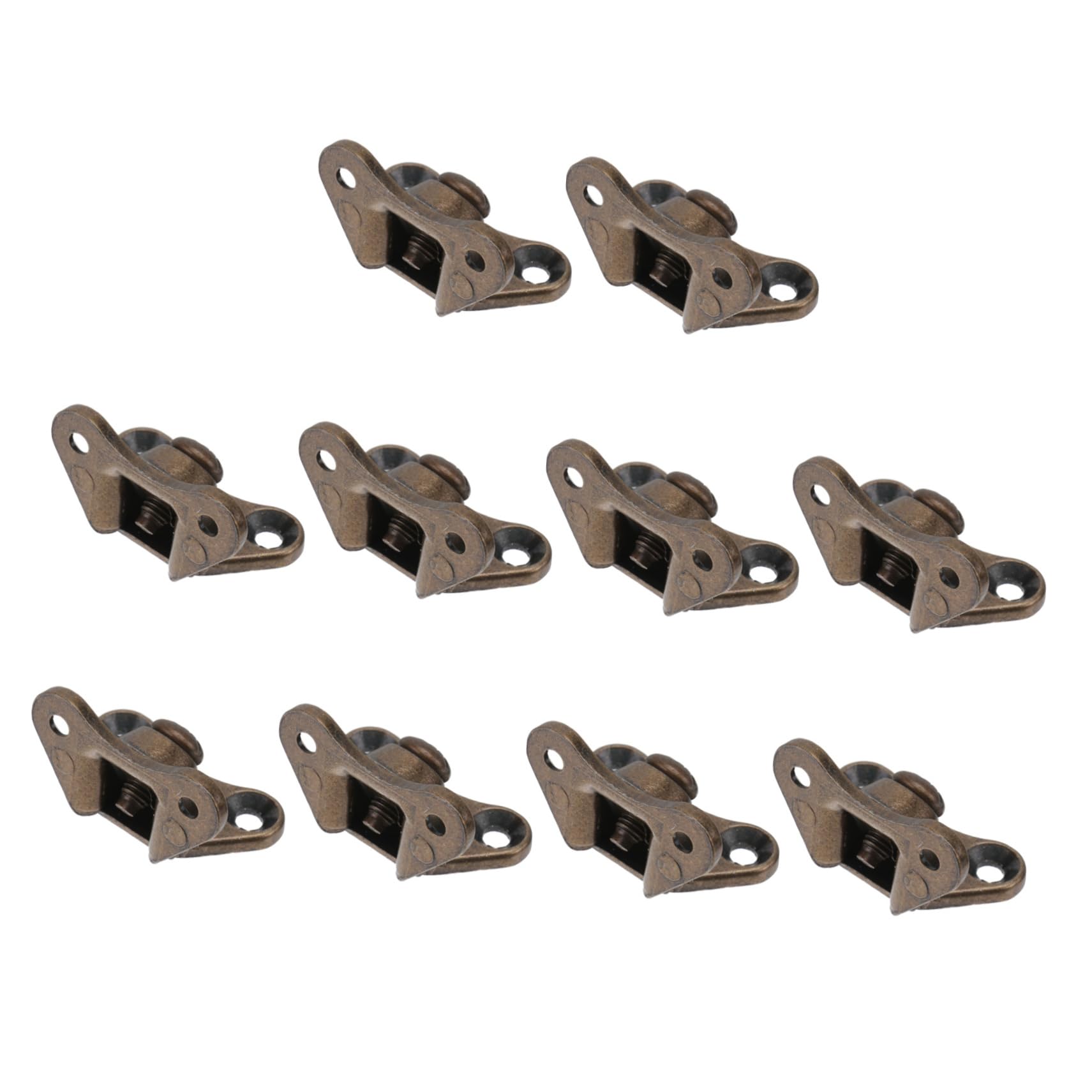 DOITOOL 10-Piece Heavy Duty Zinc Alloy & Bronze Corner Brackets for Furniture - Reinforced Shelf, Table, and Bed Supports - Perfect for Home, Office, and DIY Furniture Projects